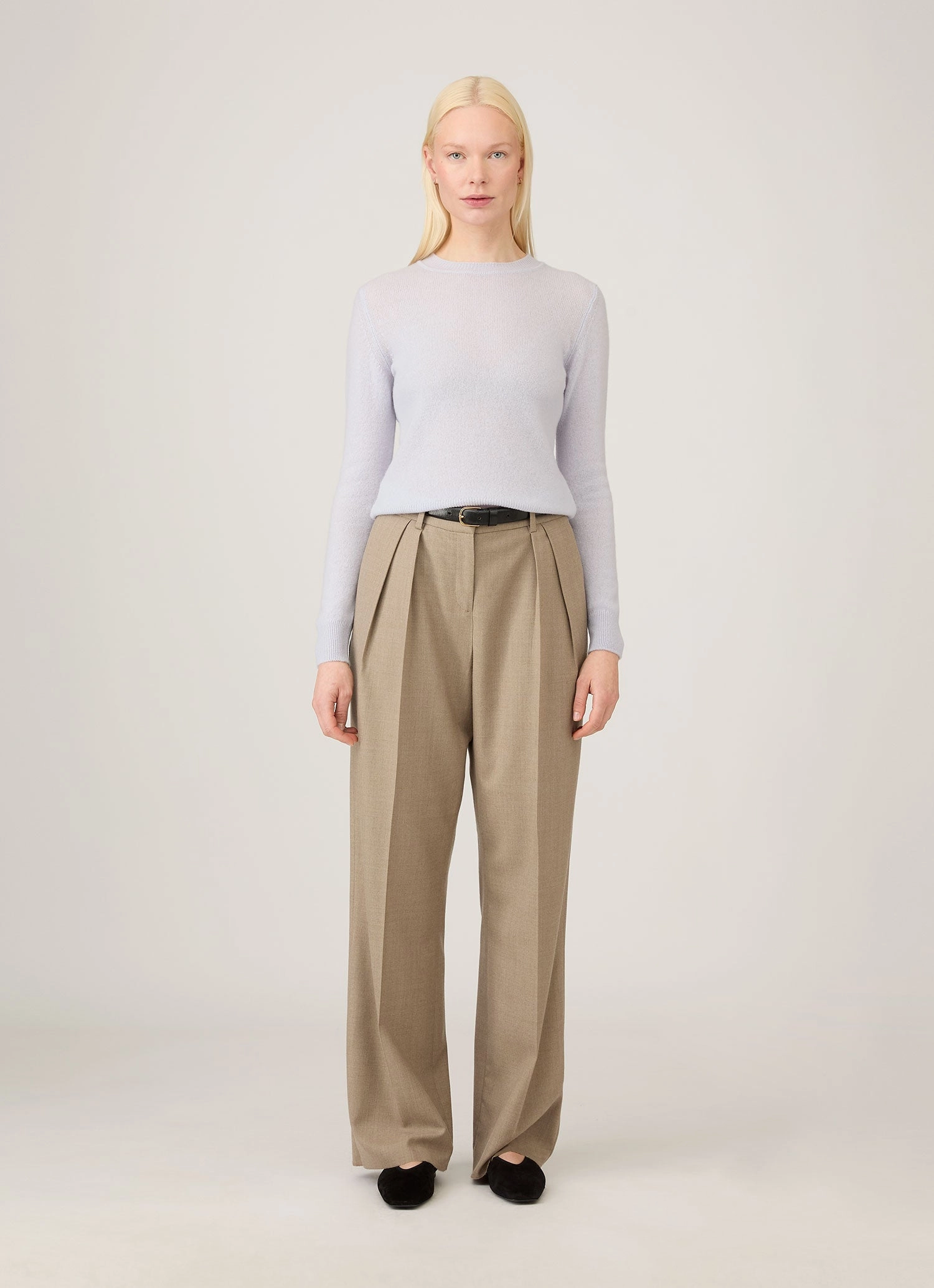 Chic Design Women's Cashmere Jumper in Ice Blue