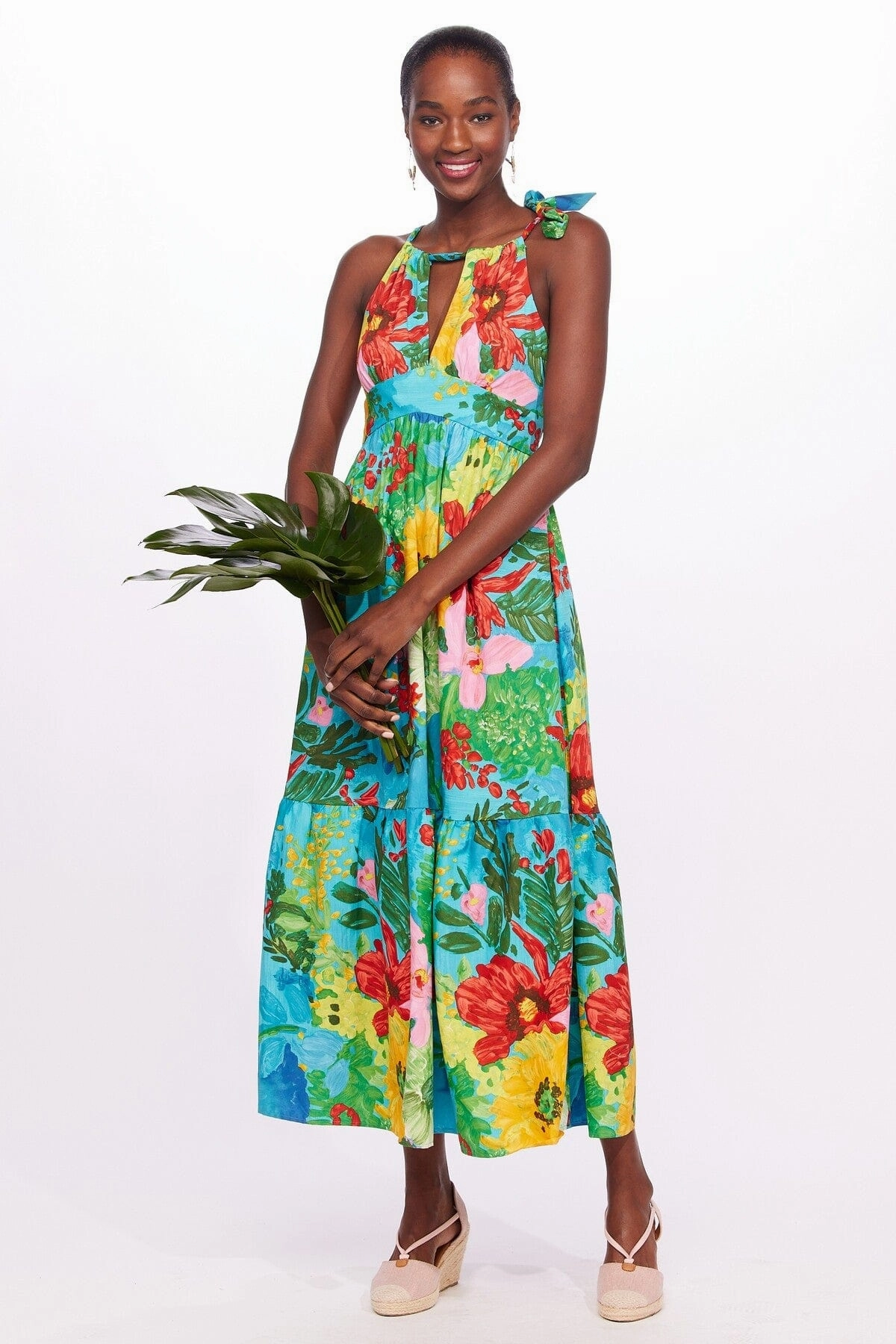 Chic Look One-Shoulder Tie Maxi Floral Dress - Matisse