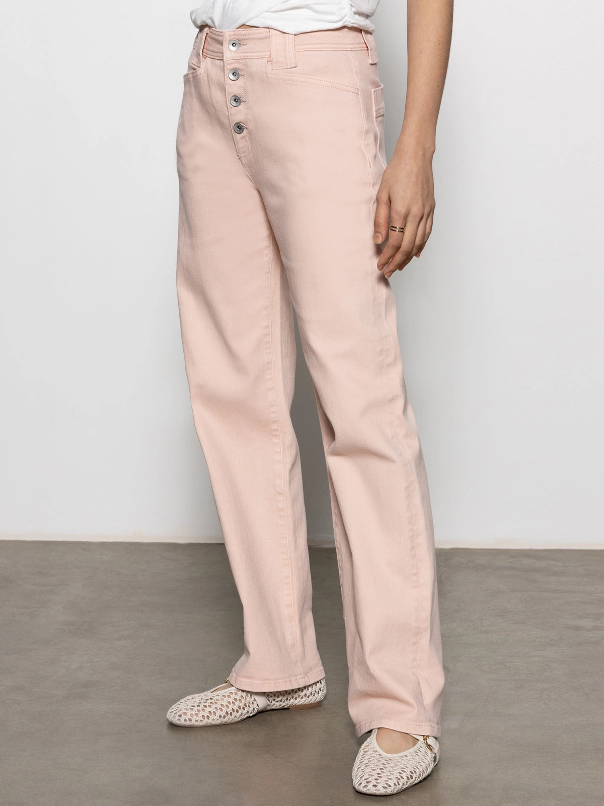 Chic Statement Luna Cuffed Standard Rise Jeans Earth Pink