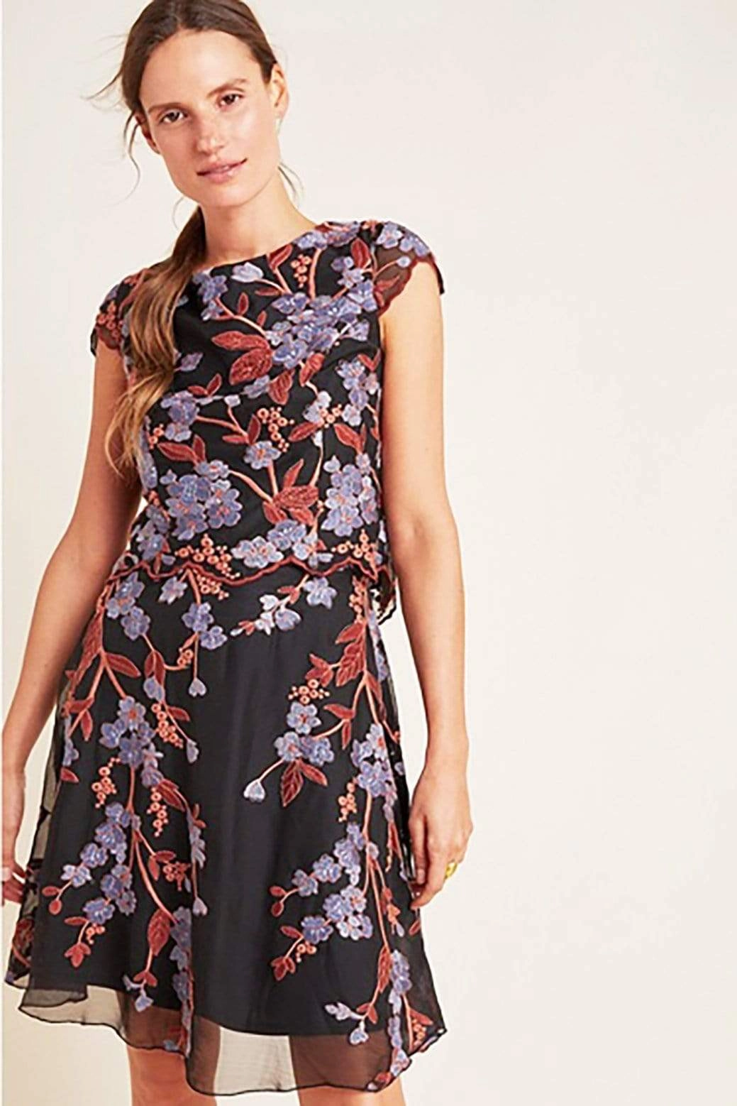 Chiffon Bloom Mini Dress Timeless Look