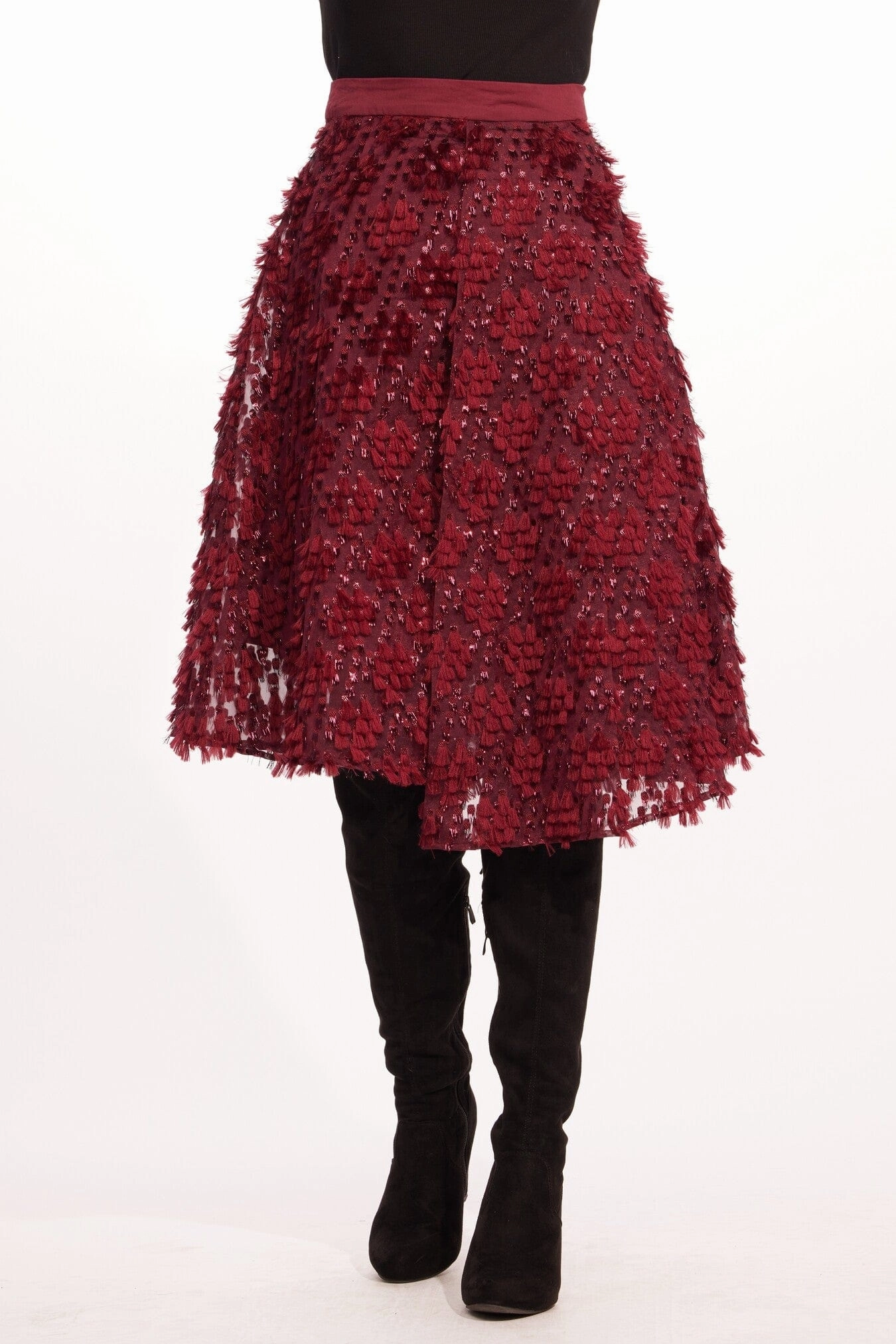 Dion Skirt ?C Sangria Fizz Simple Look Pleated design