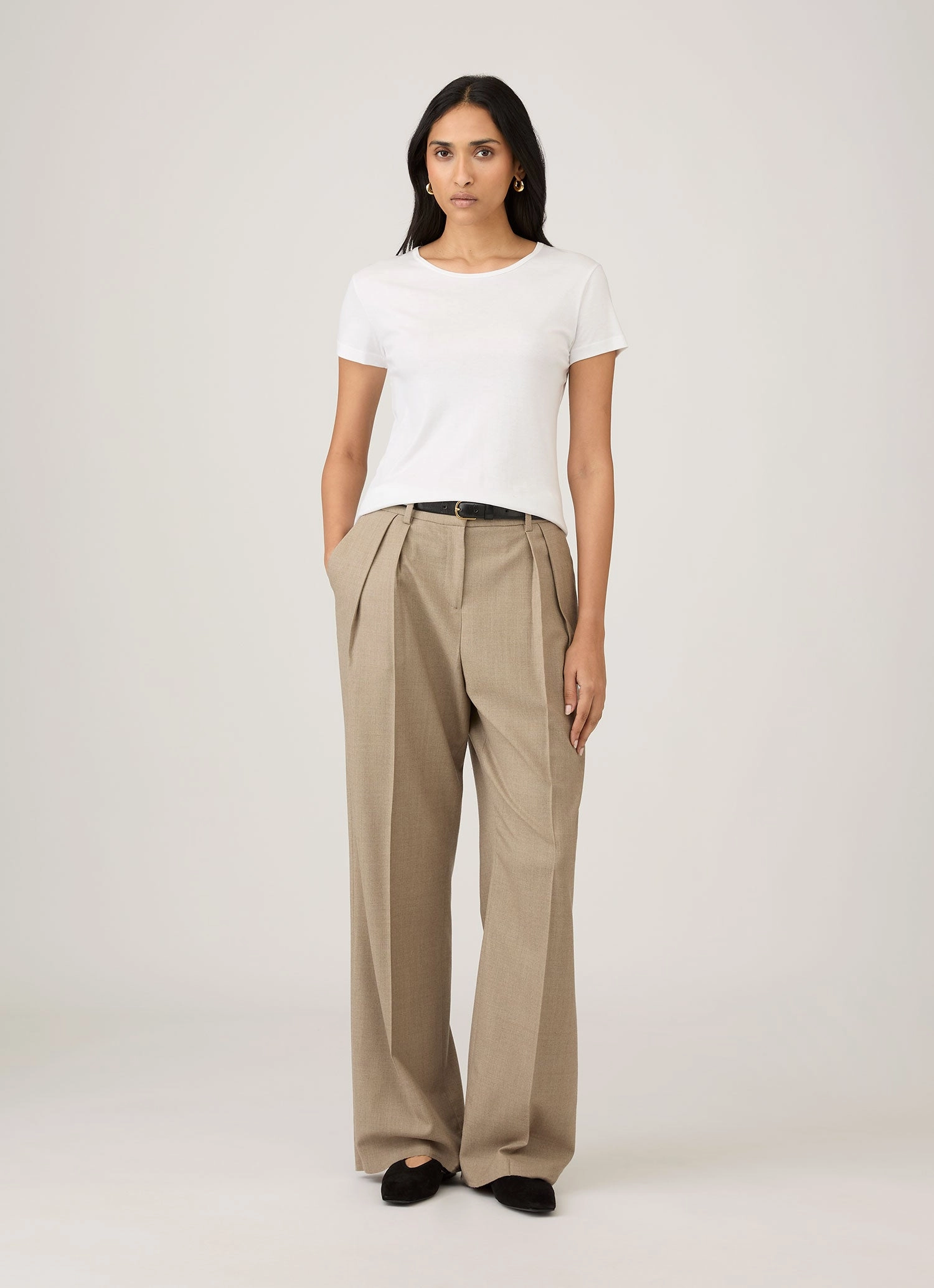 Chilly Weather Wear Women's Sea Island Cotton T-shirt in White