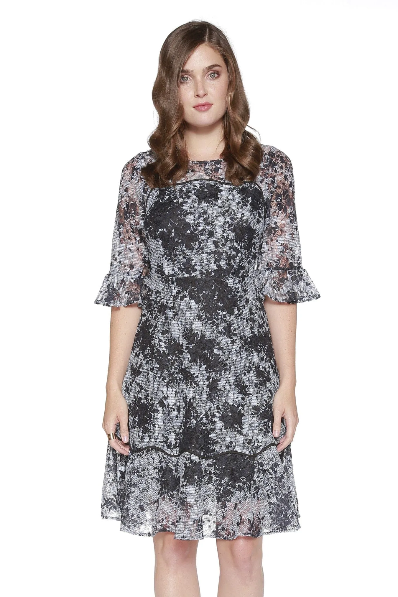 Churchill Dress - Blue Check Cutout Back