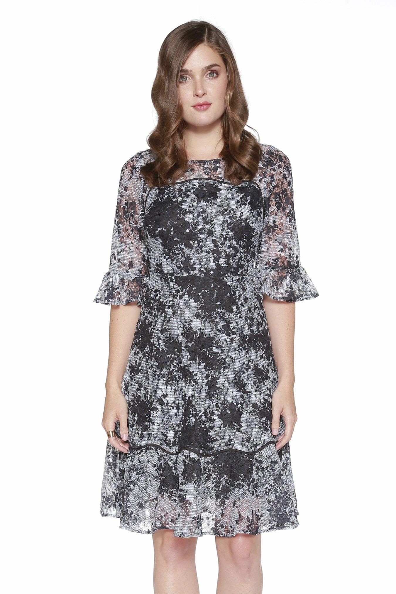 Churchill Dress - Blue Check Cutout Back