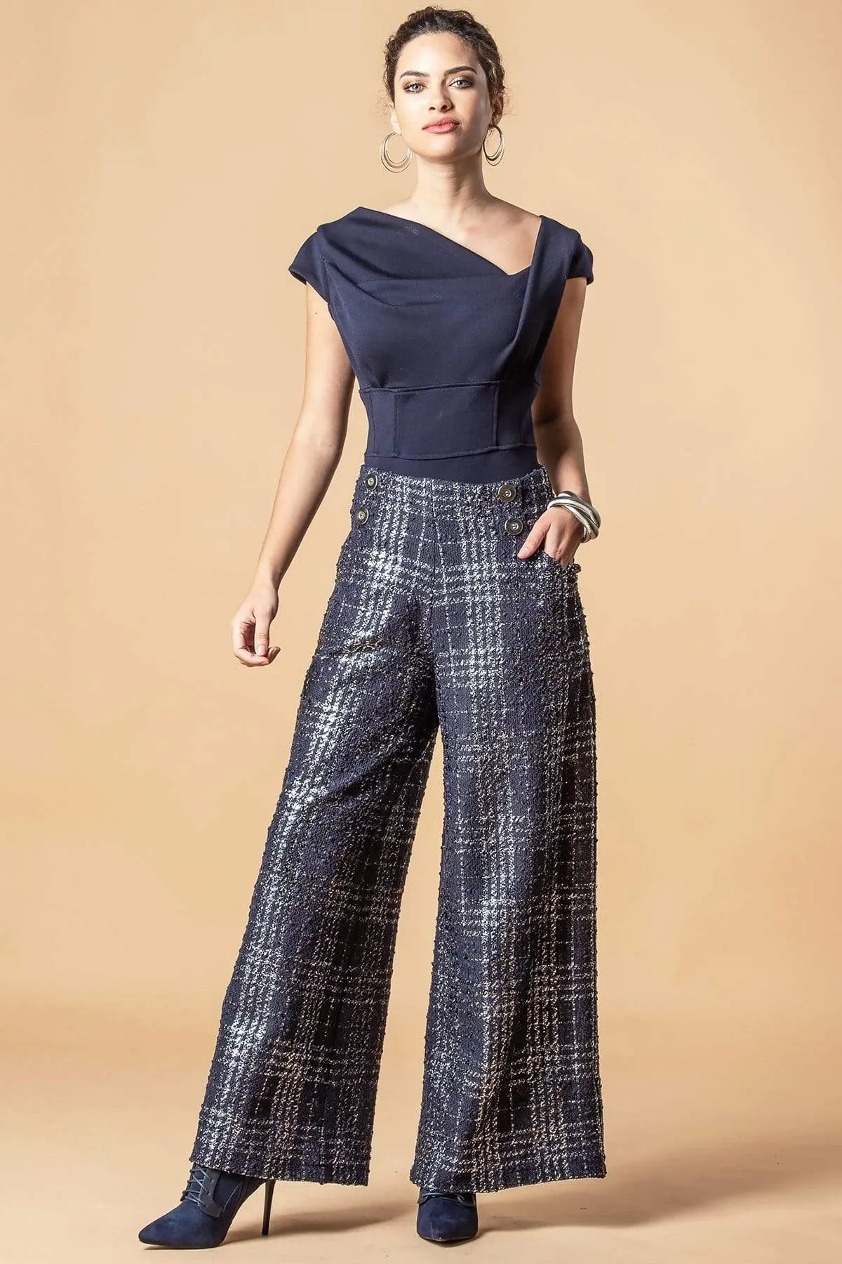 Classic Style Hepburn Pant - Midnight Paris