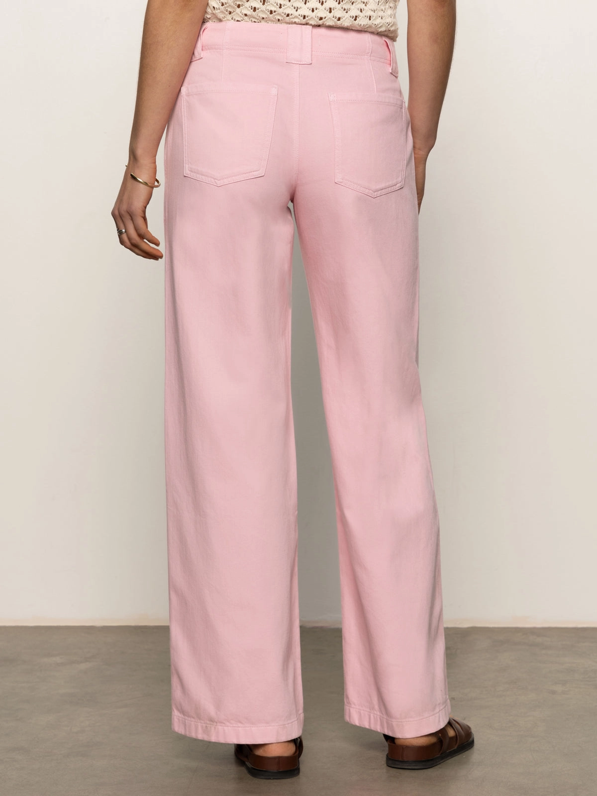 Classic Form Arden Wide Leg Jeans Washed Cherry Blossom
