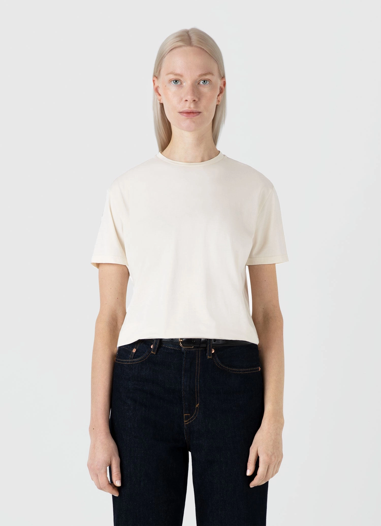 Classic Print Women's Boy Fit T-shirt in Undyed