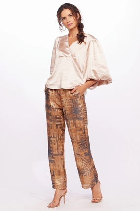 Printed Pattern Travel Ready Taylor Pants - Sequin Tetras