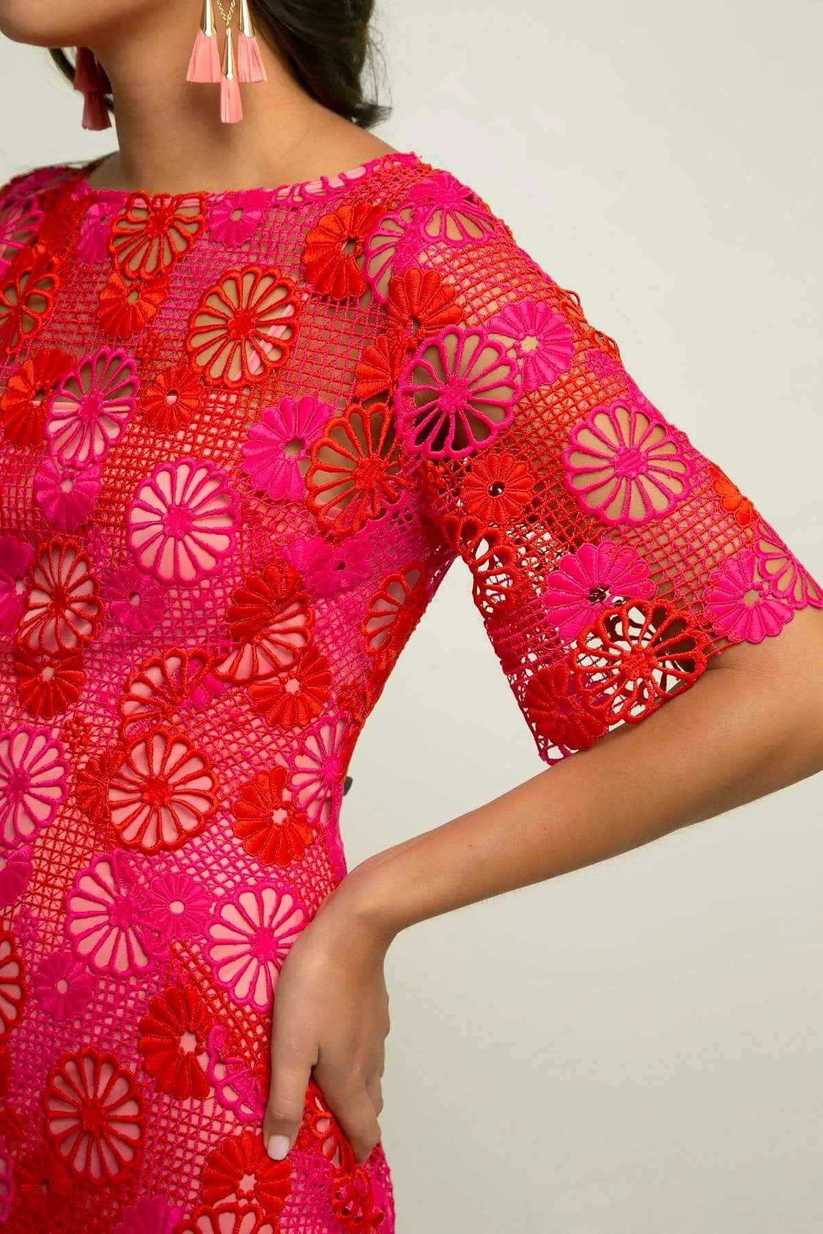 Cleo Dress - Strawberry Shortcake Flared shape