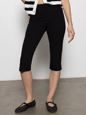 Clipper Ponte Capri Pant Black Daywear