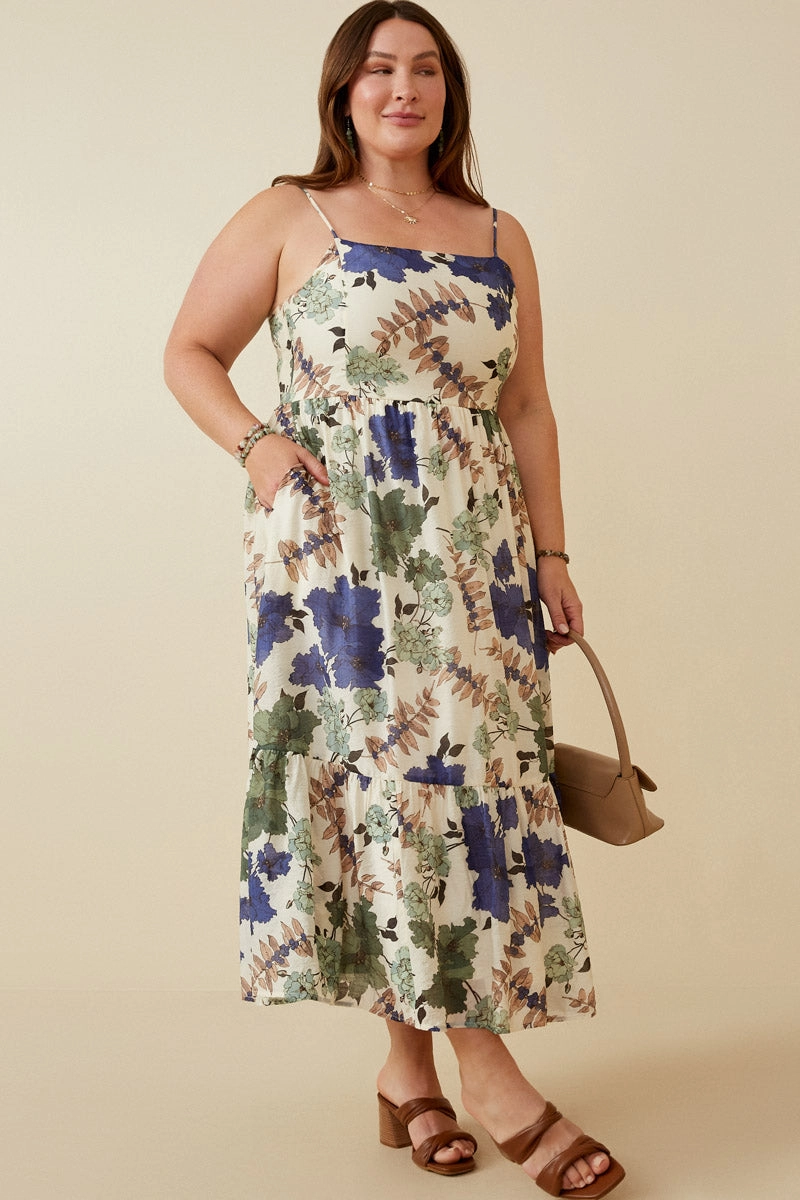 Floral Smocked Back Tank Dress Weekend Casual Work Vibes