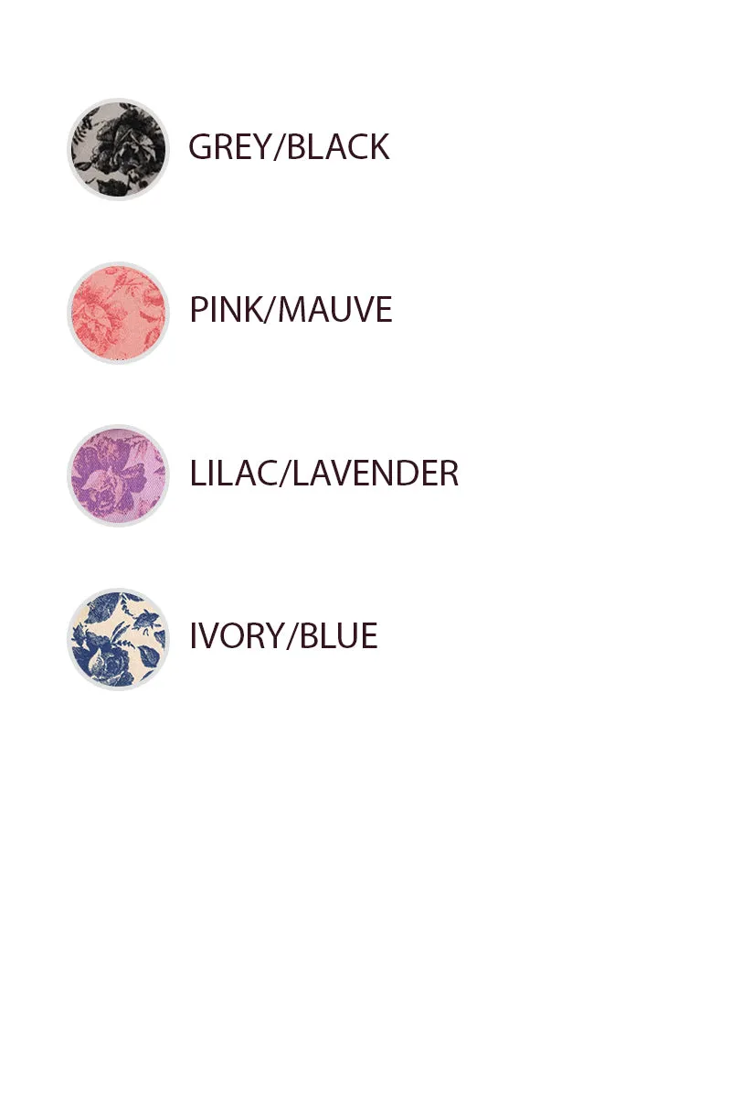 Weekend Style IB1130S-65 | WASHED ROSE PRINED DENIM OVERALLS WITH PLEAT DETAIL