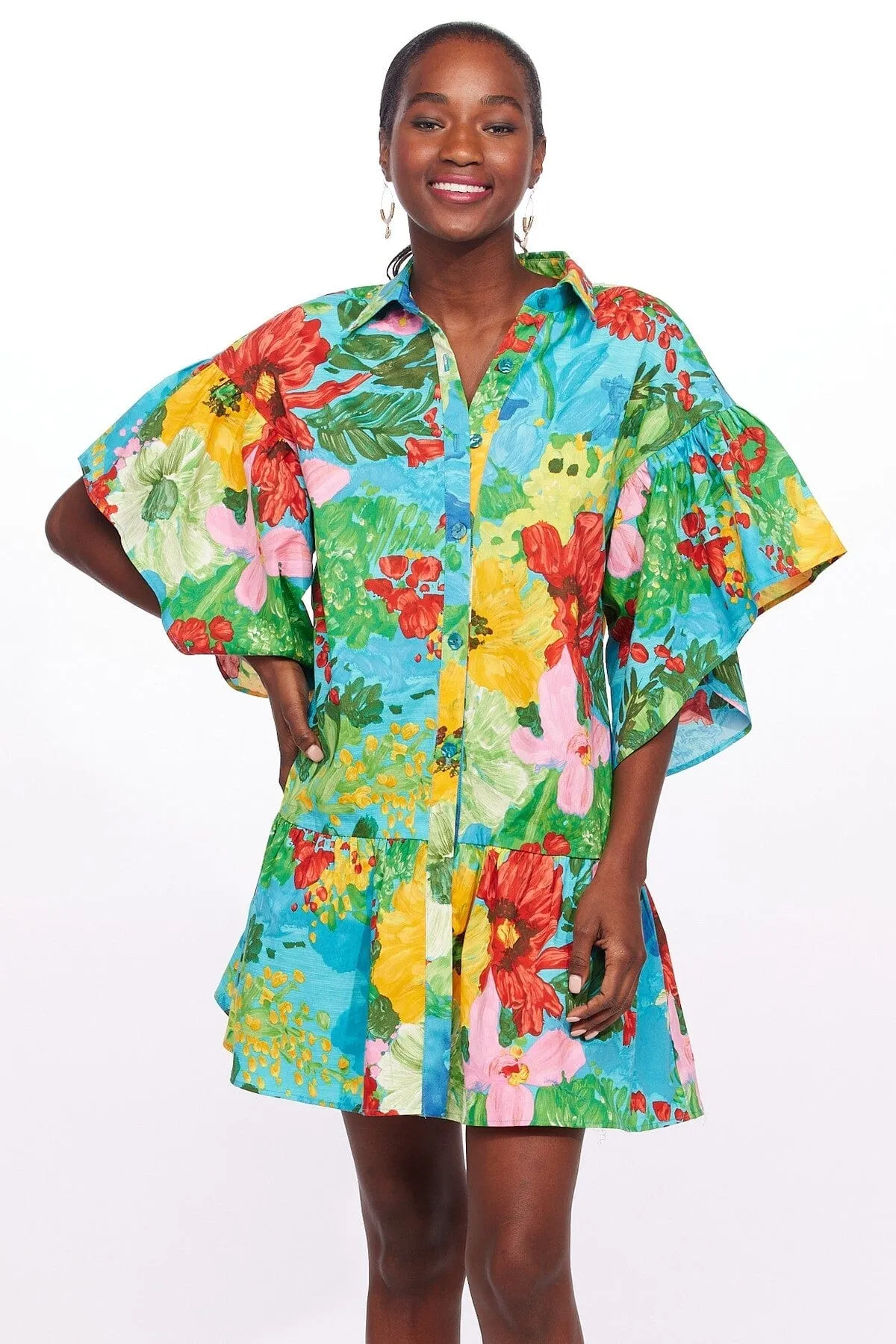 Comfort Wear Mallory Mini Dress with Tiered Sleeves - Matisse