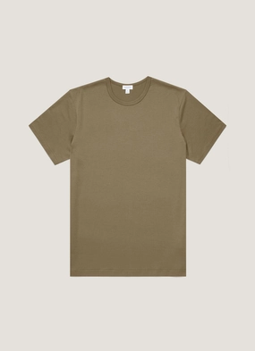 Men's Classic T-shirt in Khaki Soft cotton garment