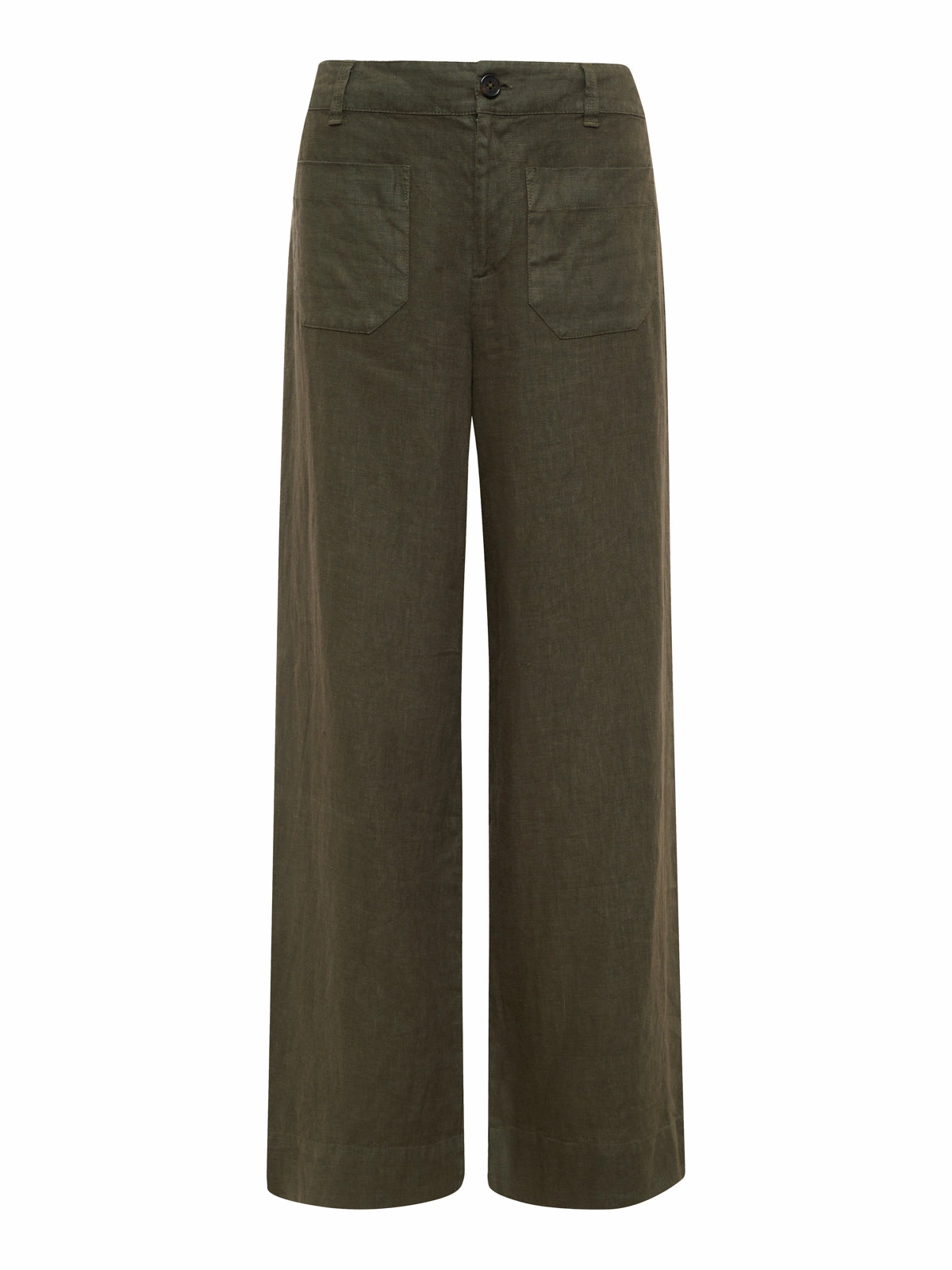 Comfort-stretch The Linen Marine Wide Leg Semi-High Rise Pant Kalamata Extended Sizing