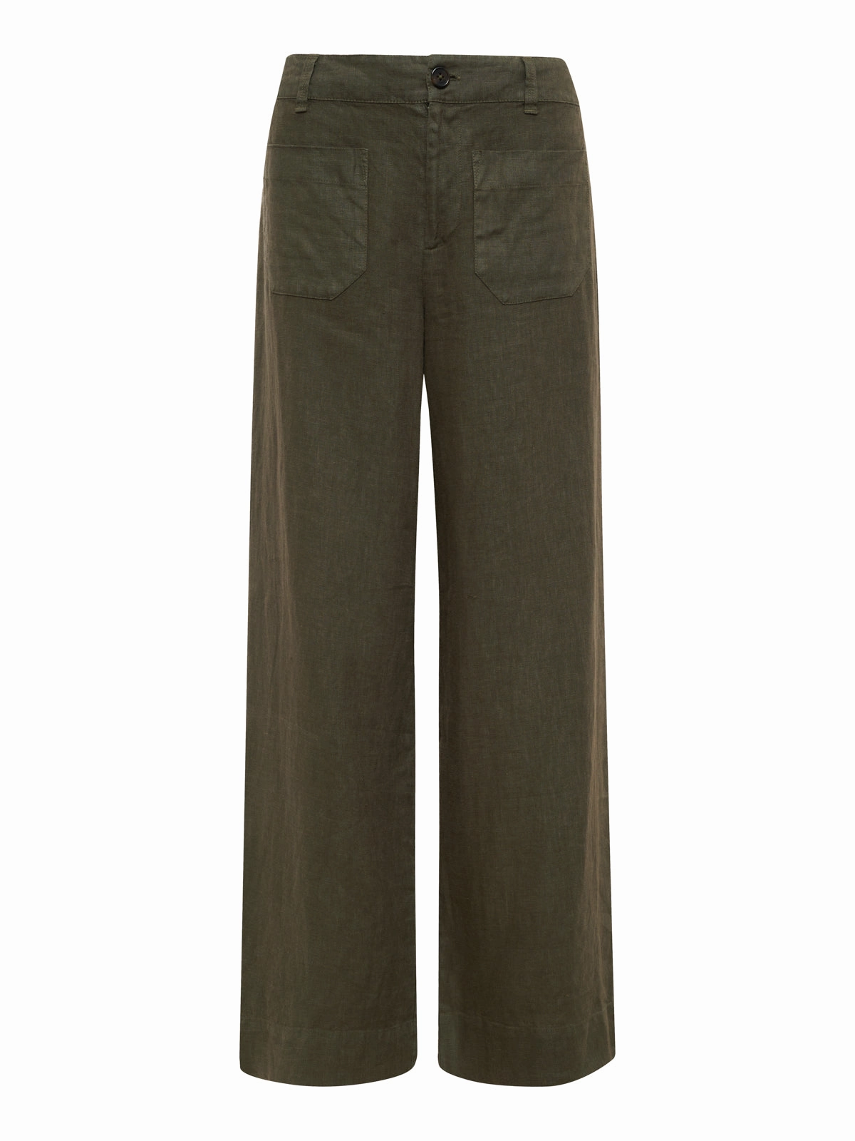 Comfort-stretch The Linen Marine Wide Leg Semi-High Rise Pant Kalamata Extended Sizing