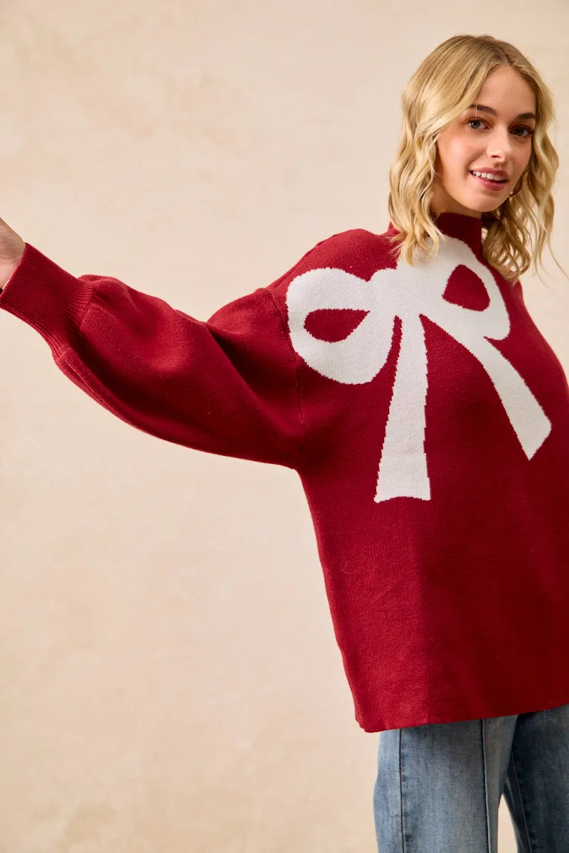 IT4766-01 | RIBBON OVERSIZED SWEATER TOP Training Wear