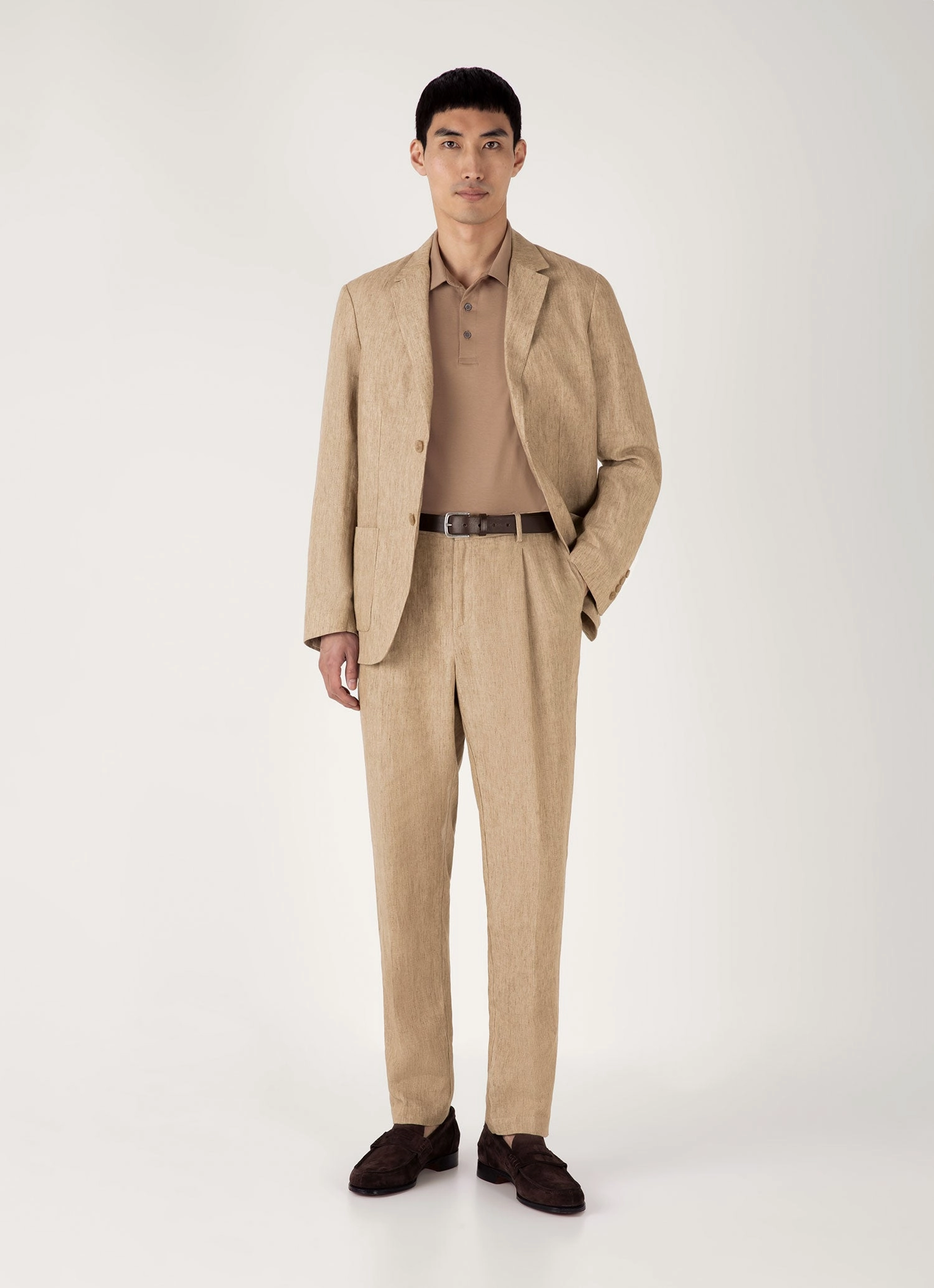 Contemporary Touch Men's Classic Jersey Polo Shirt in Dune