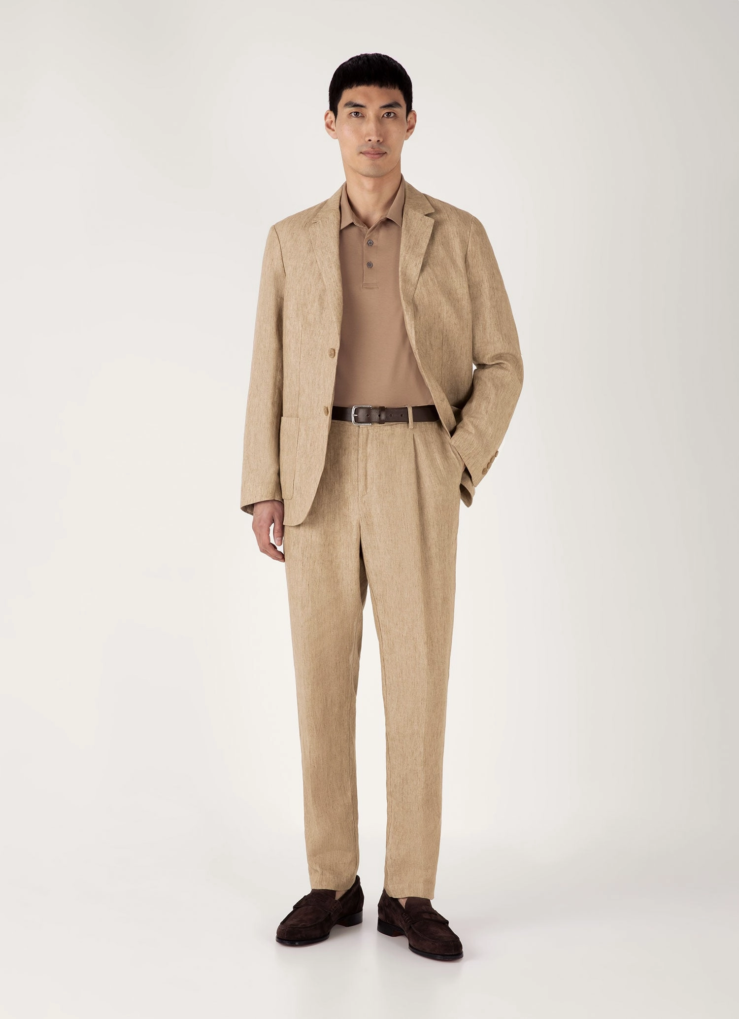 Contemporary Touch Men's Classic Jersey Polo Shirt in Dune