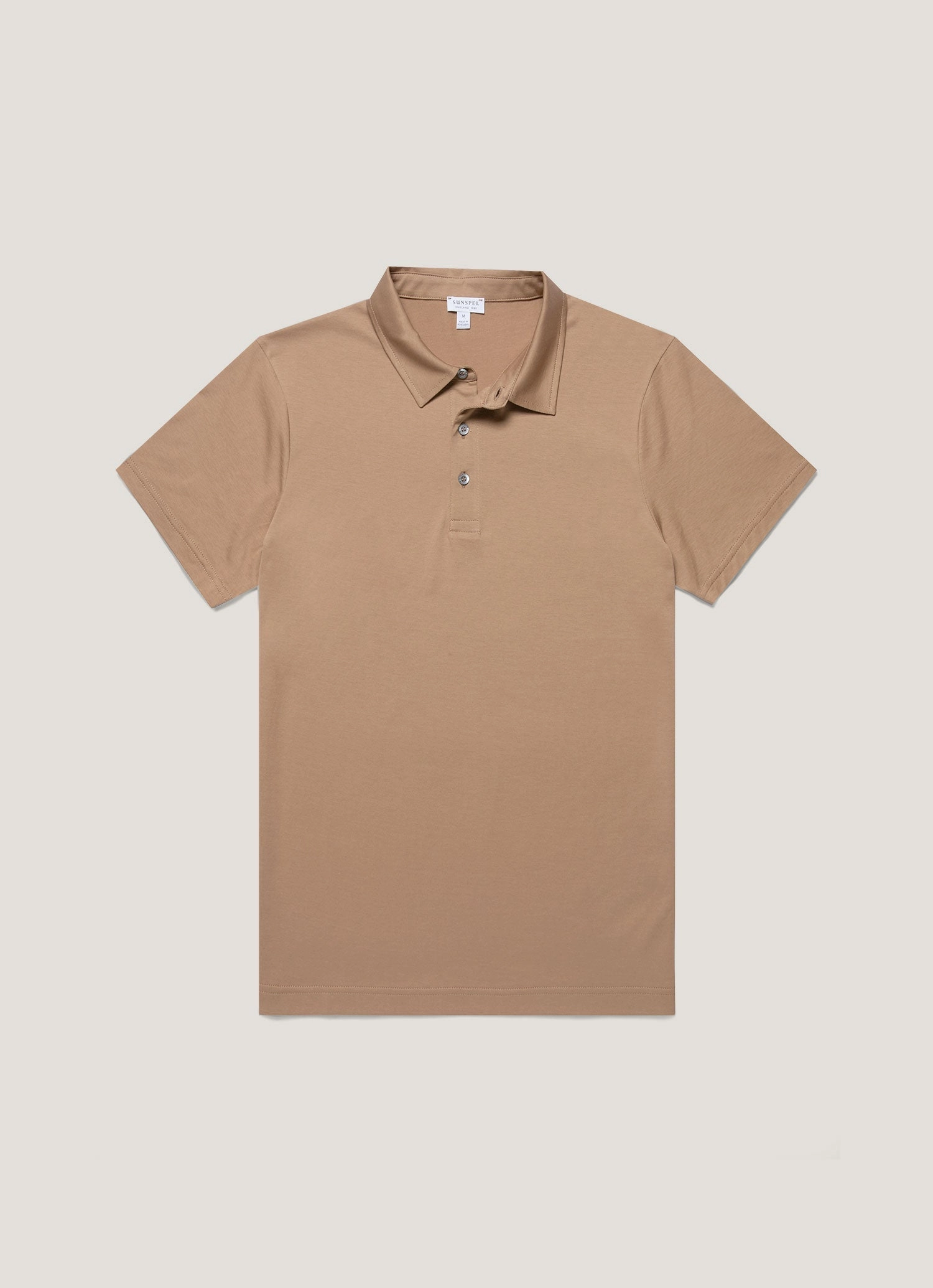 Timeless Mood Active Outfit Look Men's Classic Jersey Polo Shirt in Dune