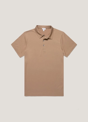 Timeless Trend Men's Classic Jersey Polo Shirt in Dune