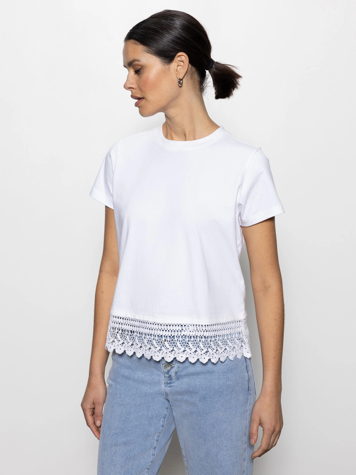 Cool Comfort Lace Remix Perfect Tee White