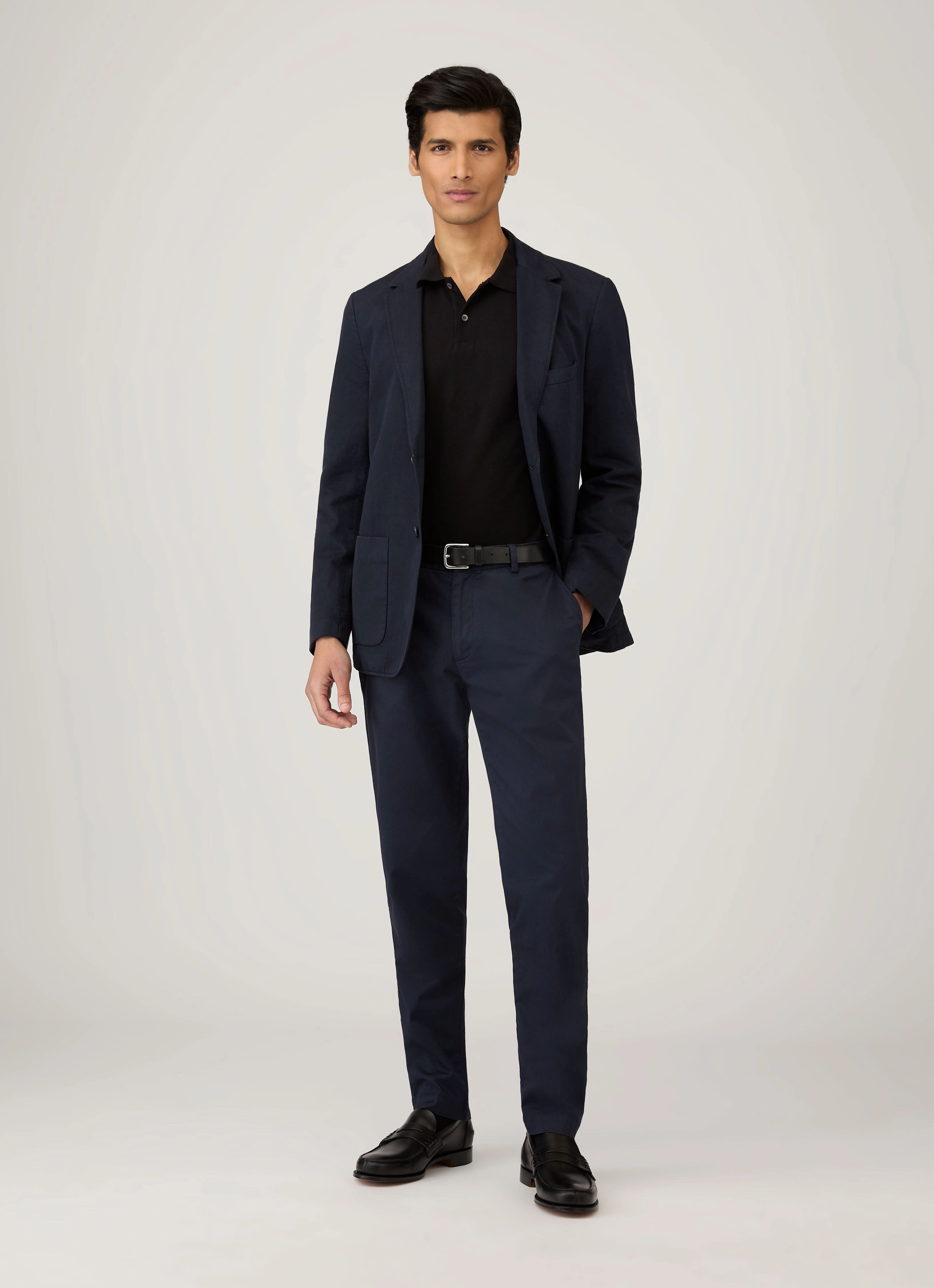 Cool Flow Men's Long Sleeve Piqu?? Polo Shirt in Black