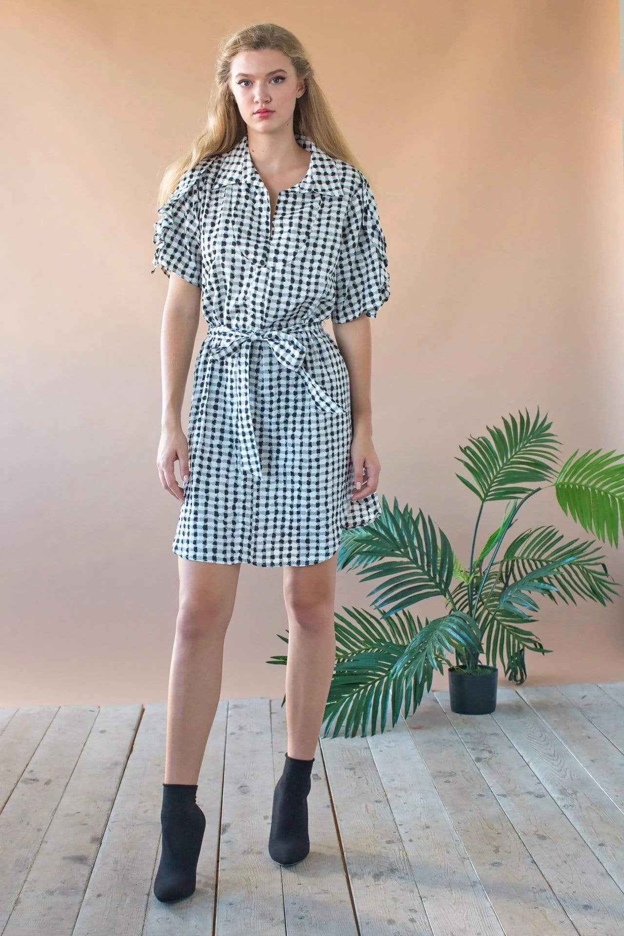 Heather Dress - Checkmate Transitional Style Vintage feel
