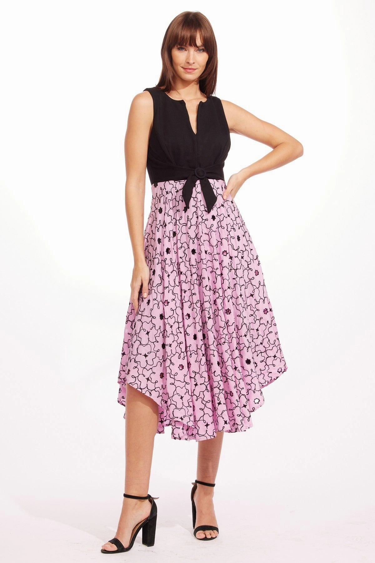 Cordelia Dress - Carnation Hem Bow