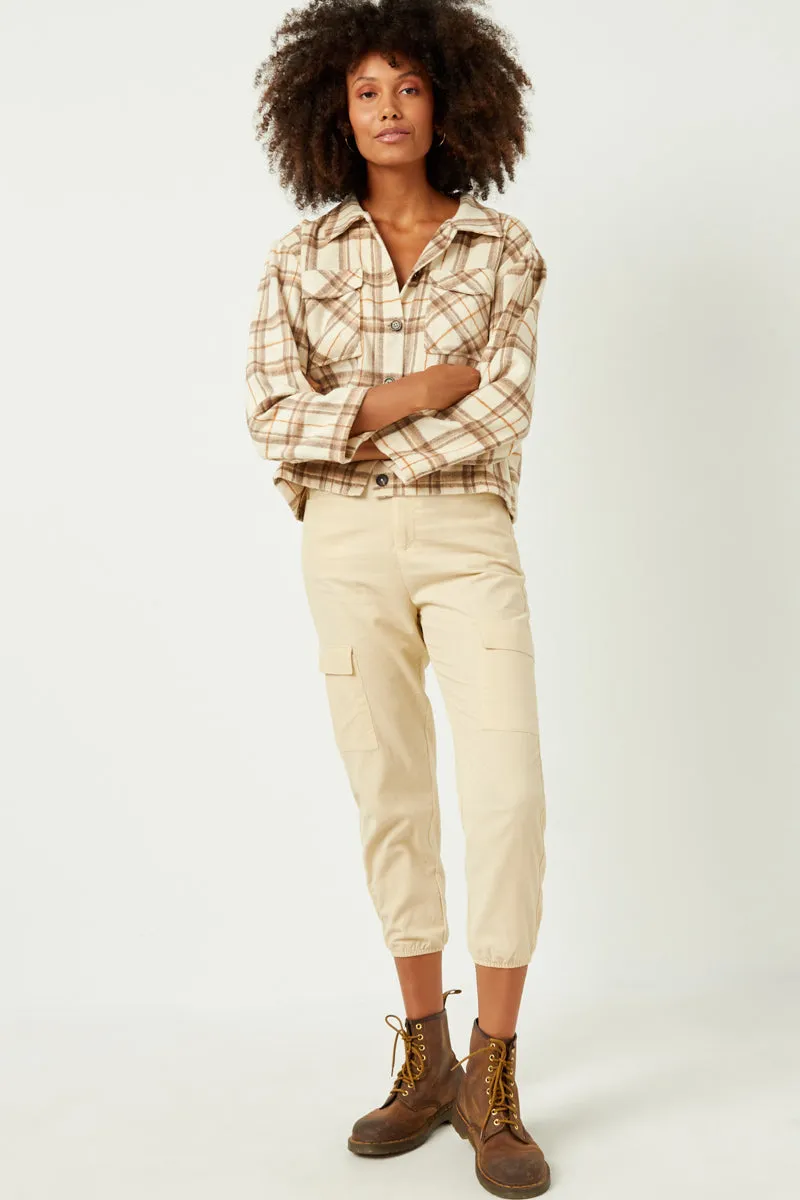 Corduroy Zip Fly Cargo Joggers Recycled fibers