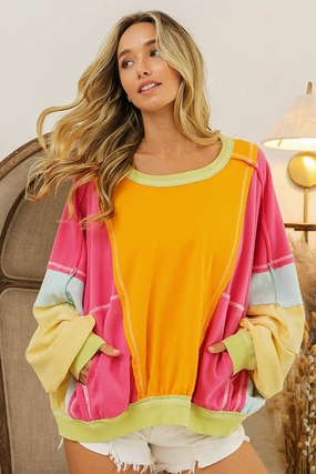 Urban Wear IP9476G-01 | RAW EDGE VINTAGE WASHED TERRY PULLOVER