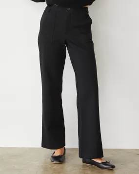 Casual chic Flattering Design Cotton Knit Patch Pocket Pant