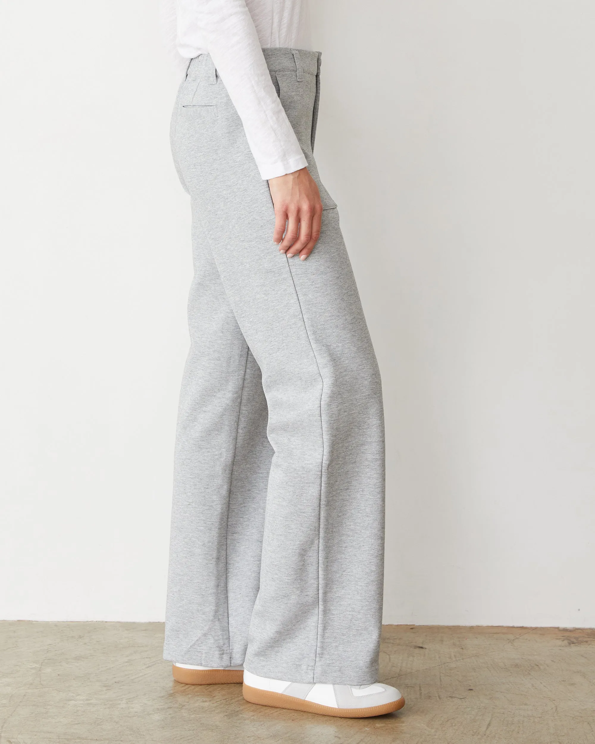 Cotton Knit Patch Pocket Pant Relaxed Waist