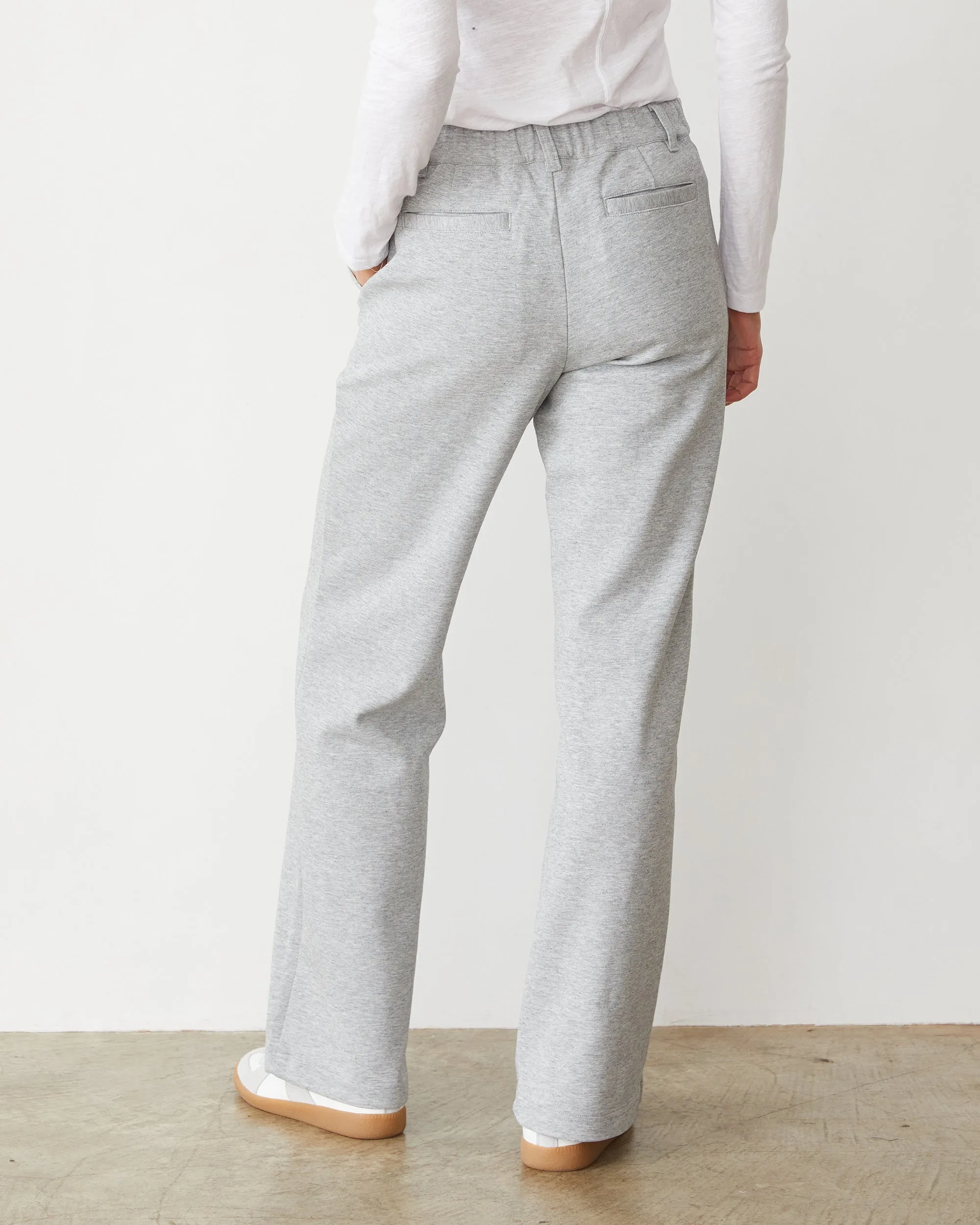 Cotton Knit Patch Pocket Pant Relaxed Waist