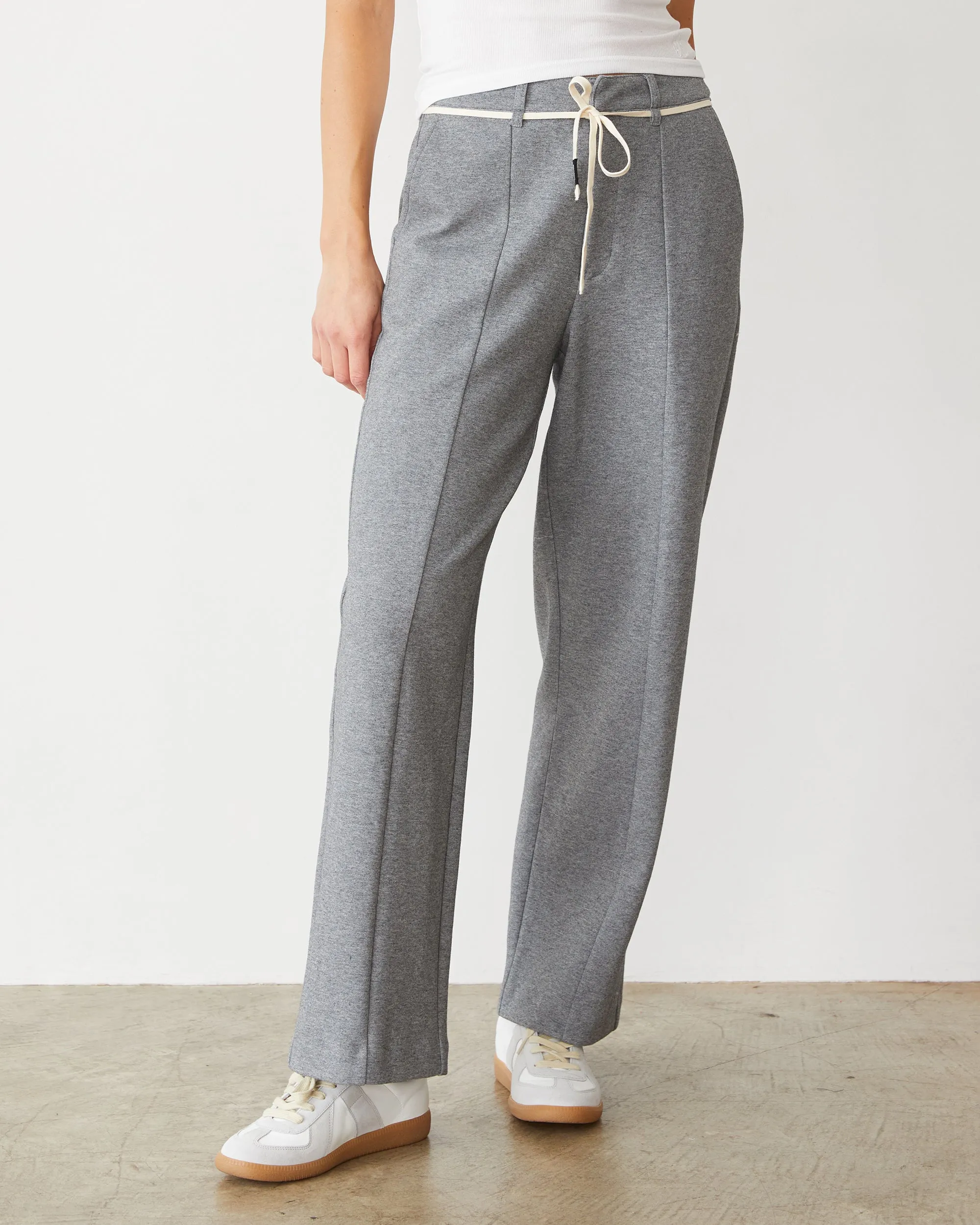 Cotton Knit Trousers Refined Essential