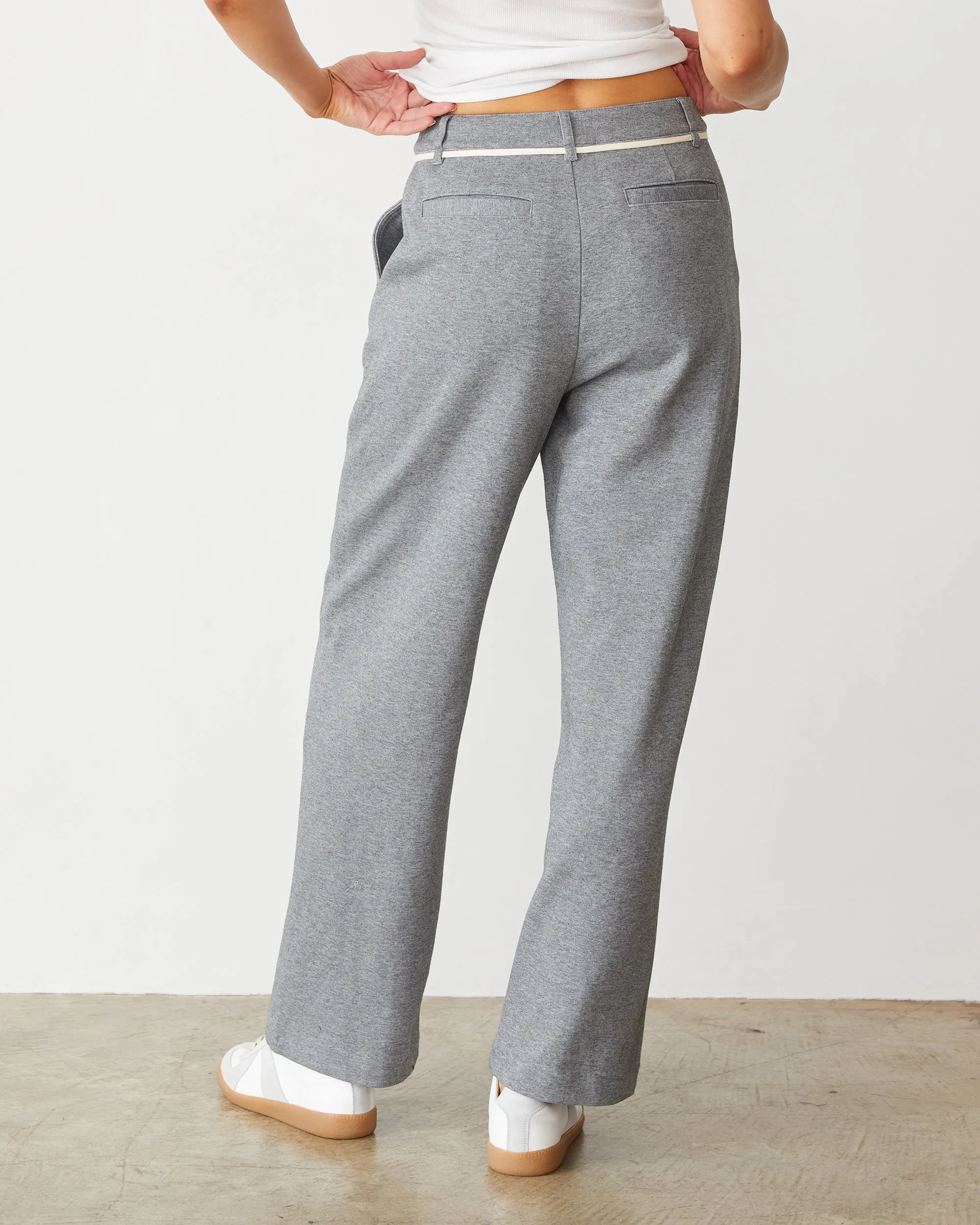 Cotton Knit Trousers Refined Essential