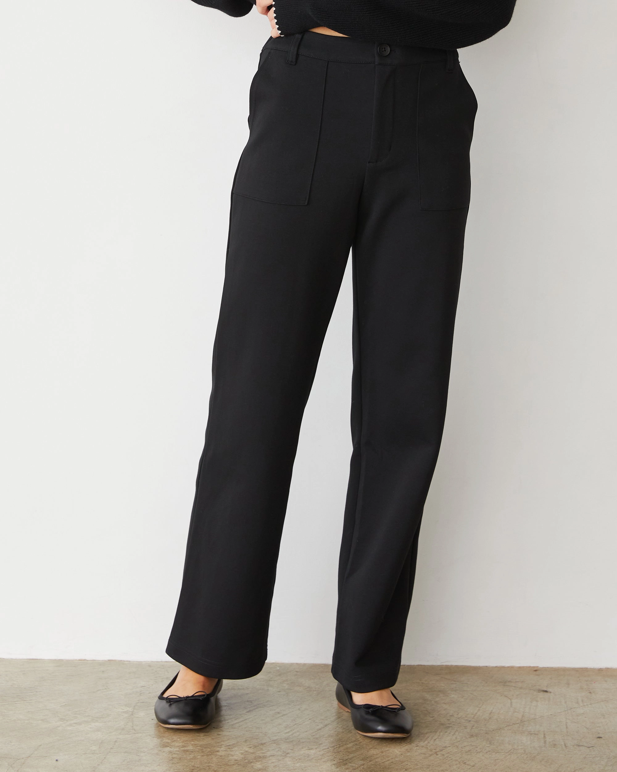 Cotton Knit Patch Pocket Pant Beach