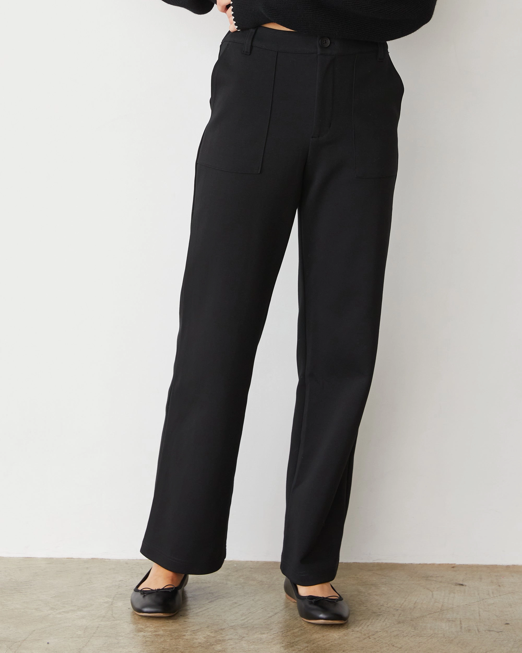 Cotton Knit Patch Pocket Pant Modern Summer