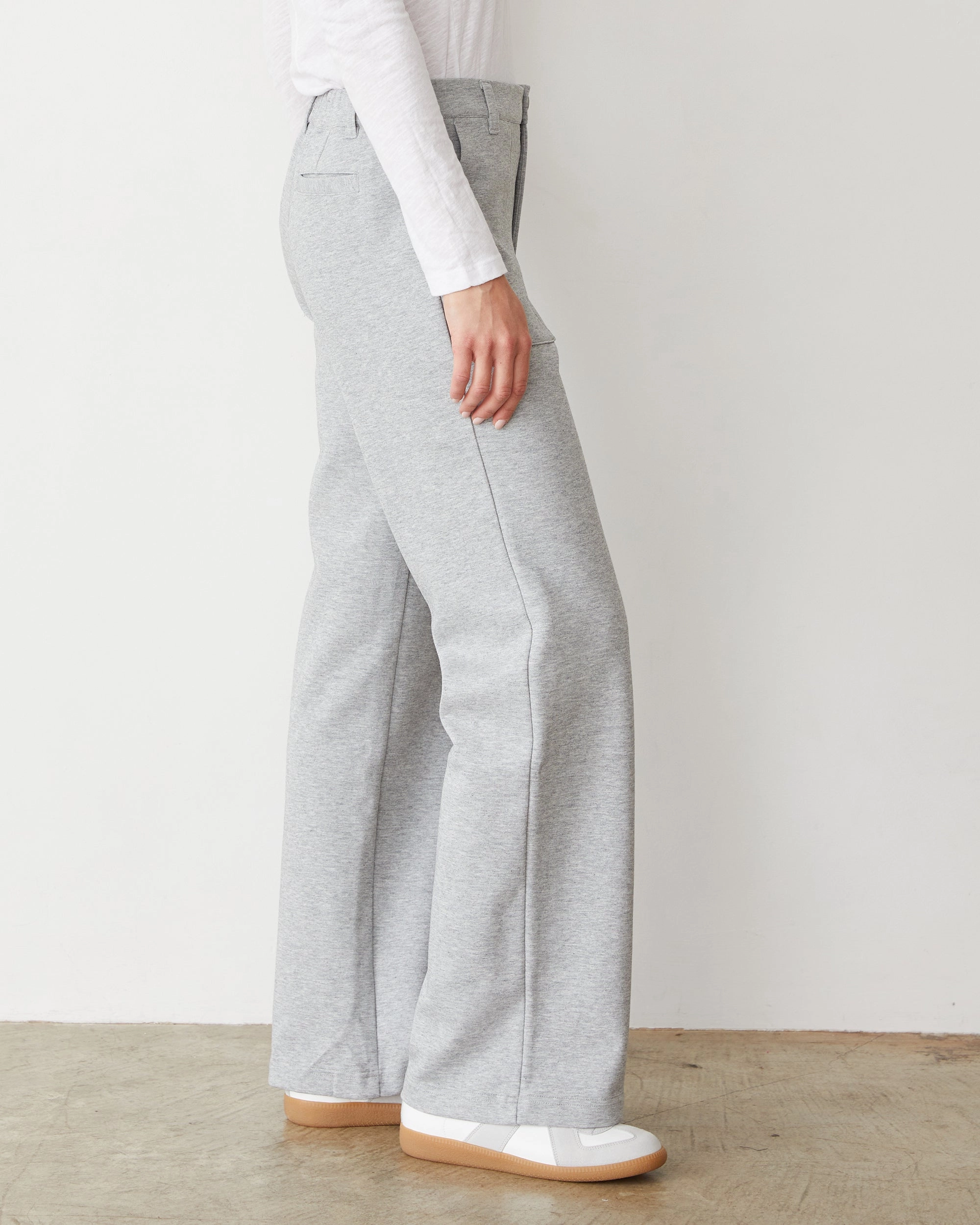 Cotton Knit Patch Pocket Pant Relaxed Waist