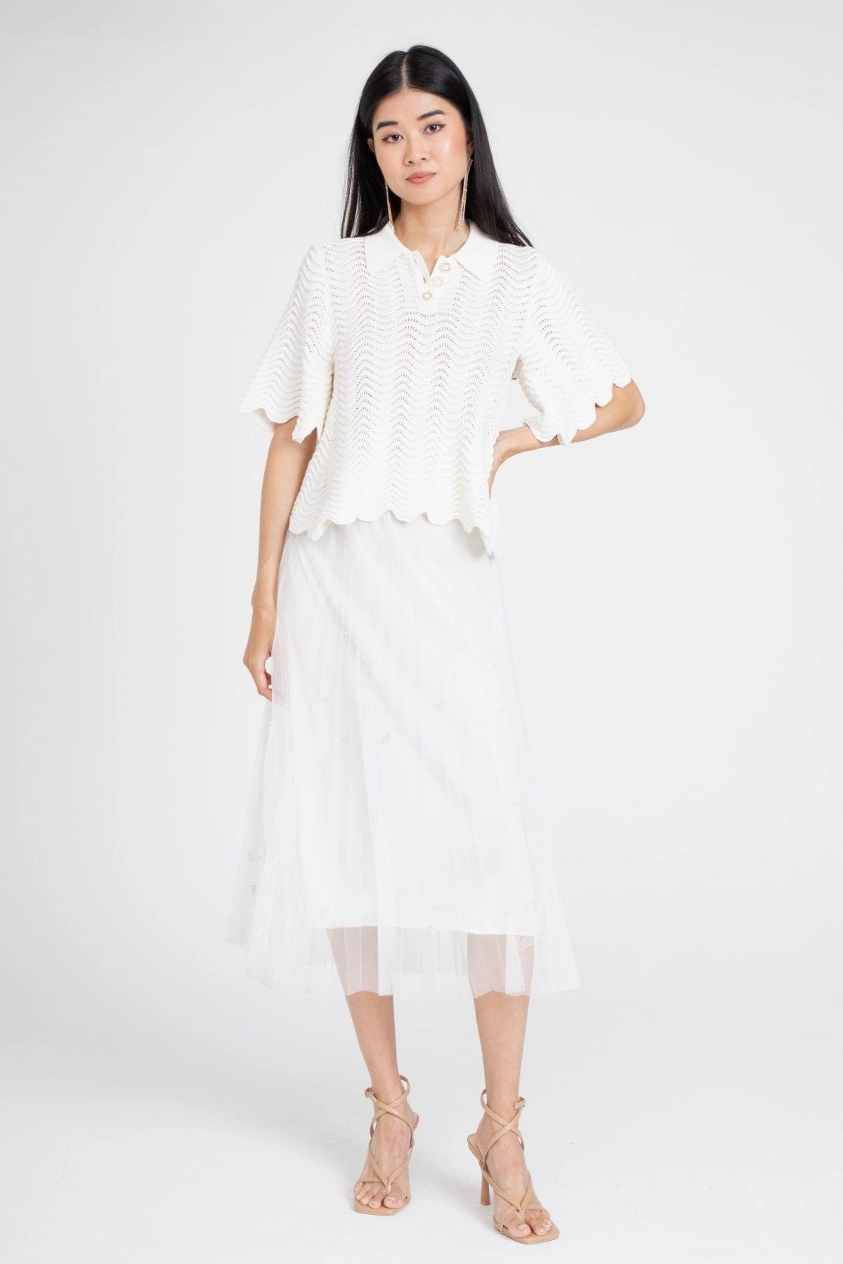 Country Chic Peter Pan Sweater Combo Dress