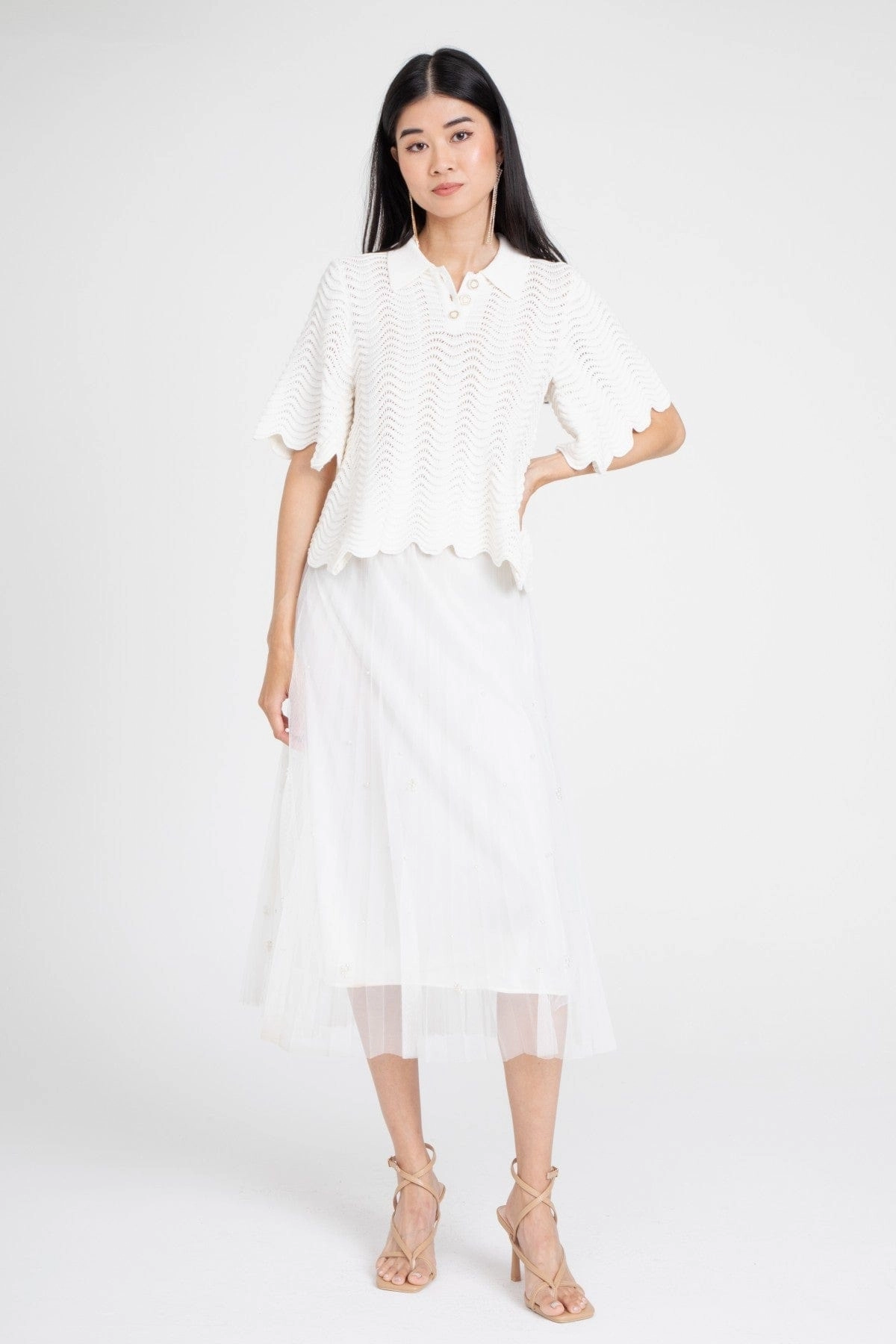 Country Chic Peter Pan Sweater Combo Dress