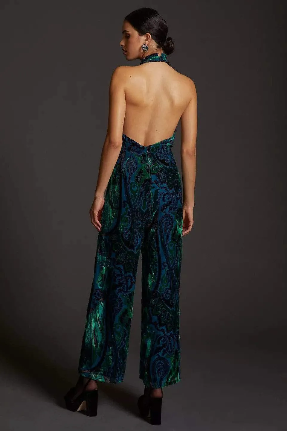 Cozy Comfort Velvet Halter Jumpsuit