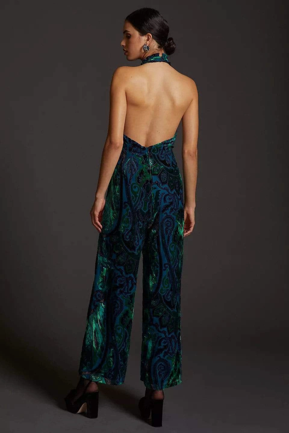 Cozy Comfort Velvet Halter Jumpsuit