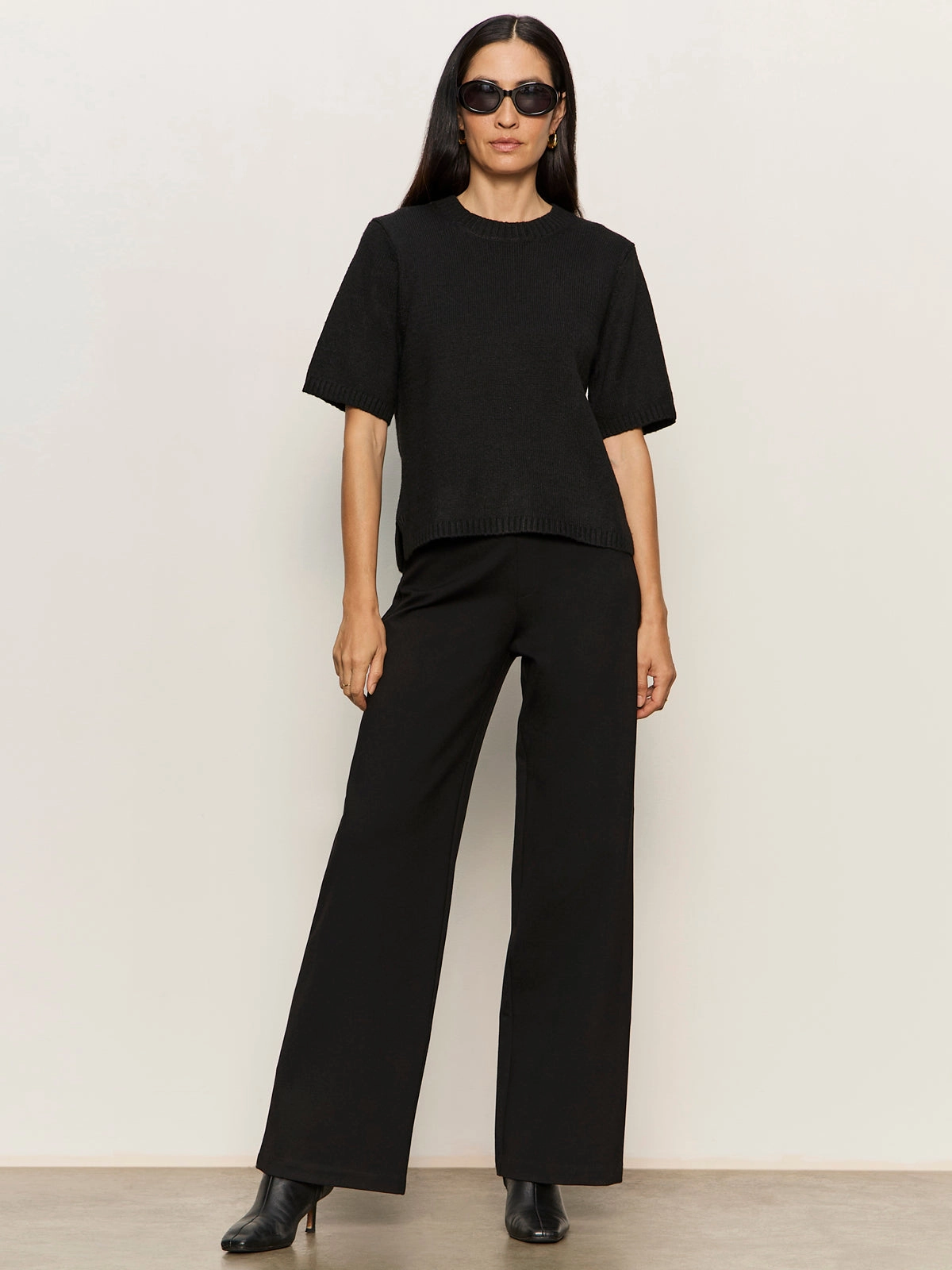 Cozy Fit Perfect Sweater Tee Black