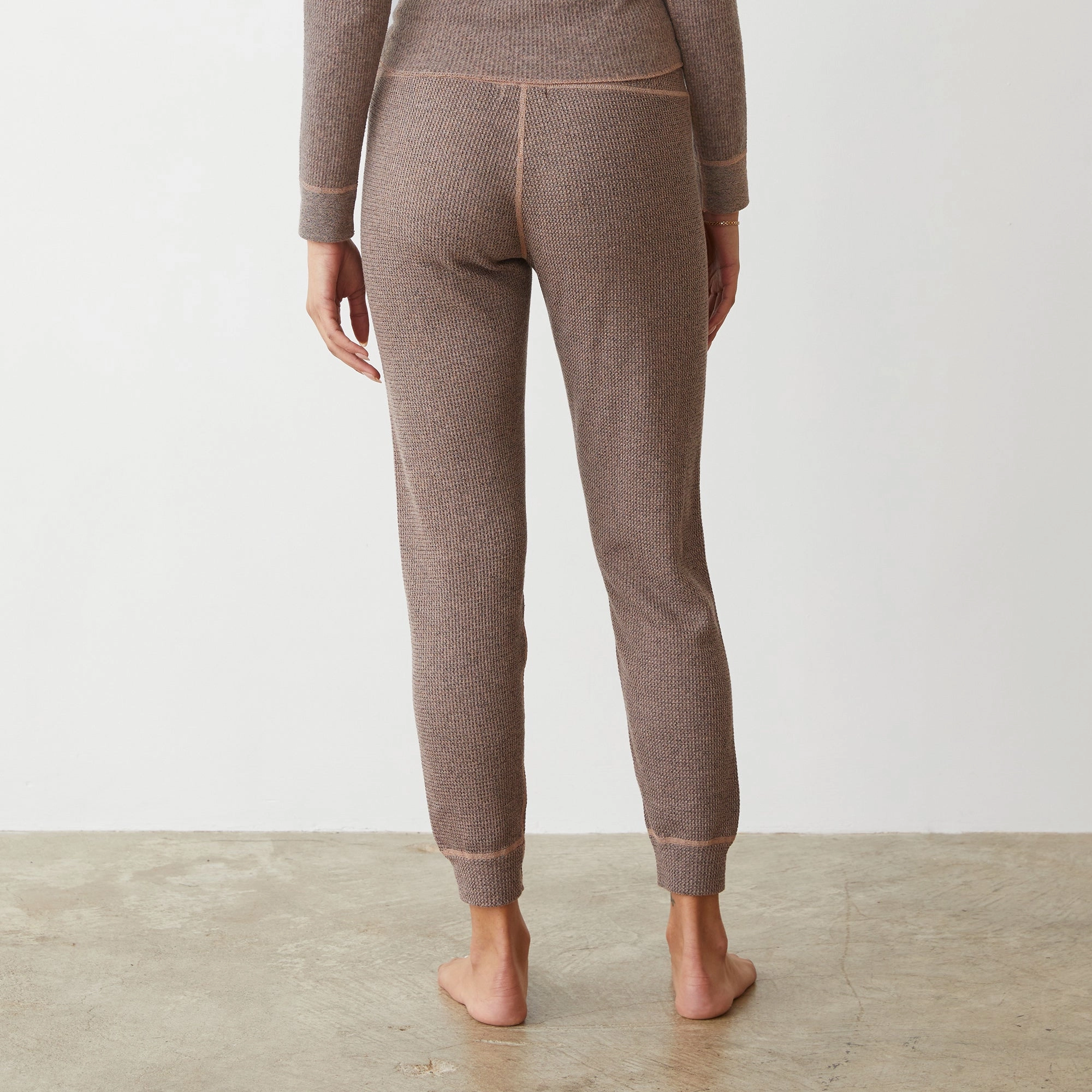 Cozy Heather Thermal Cuff Sweat Smooth Fabric