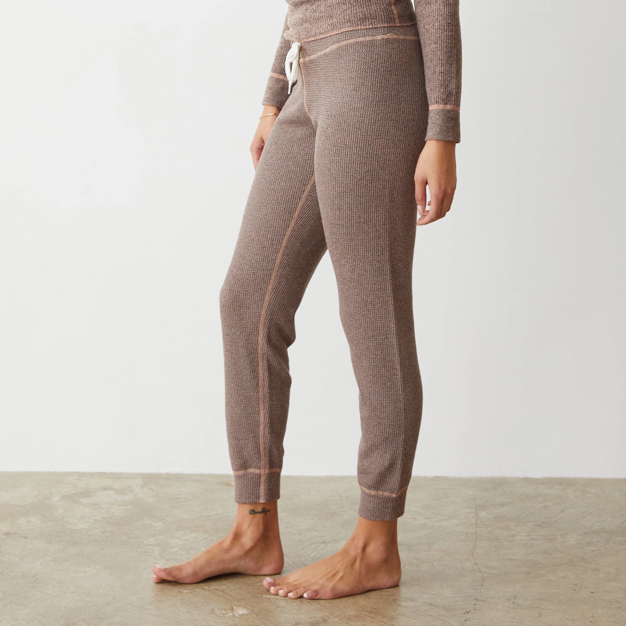 Cozy Heather Thermal Cuff Sweat Smooth Fabric