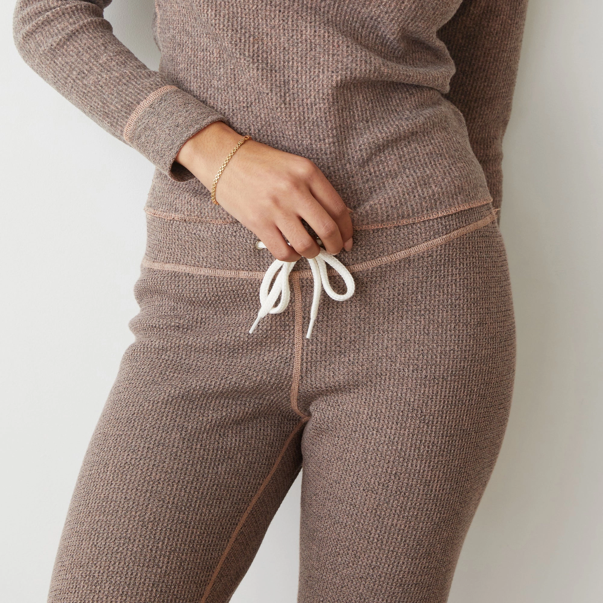 Cozy Heather Thermal Cuff Sweat Smooth Fabric