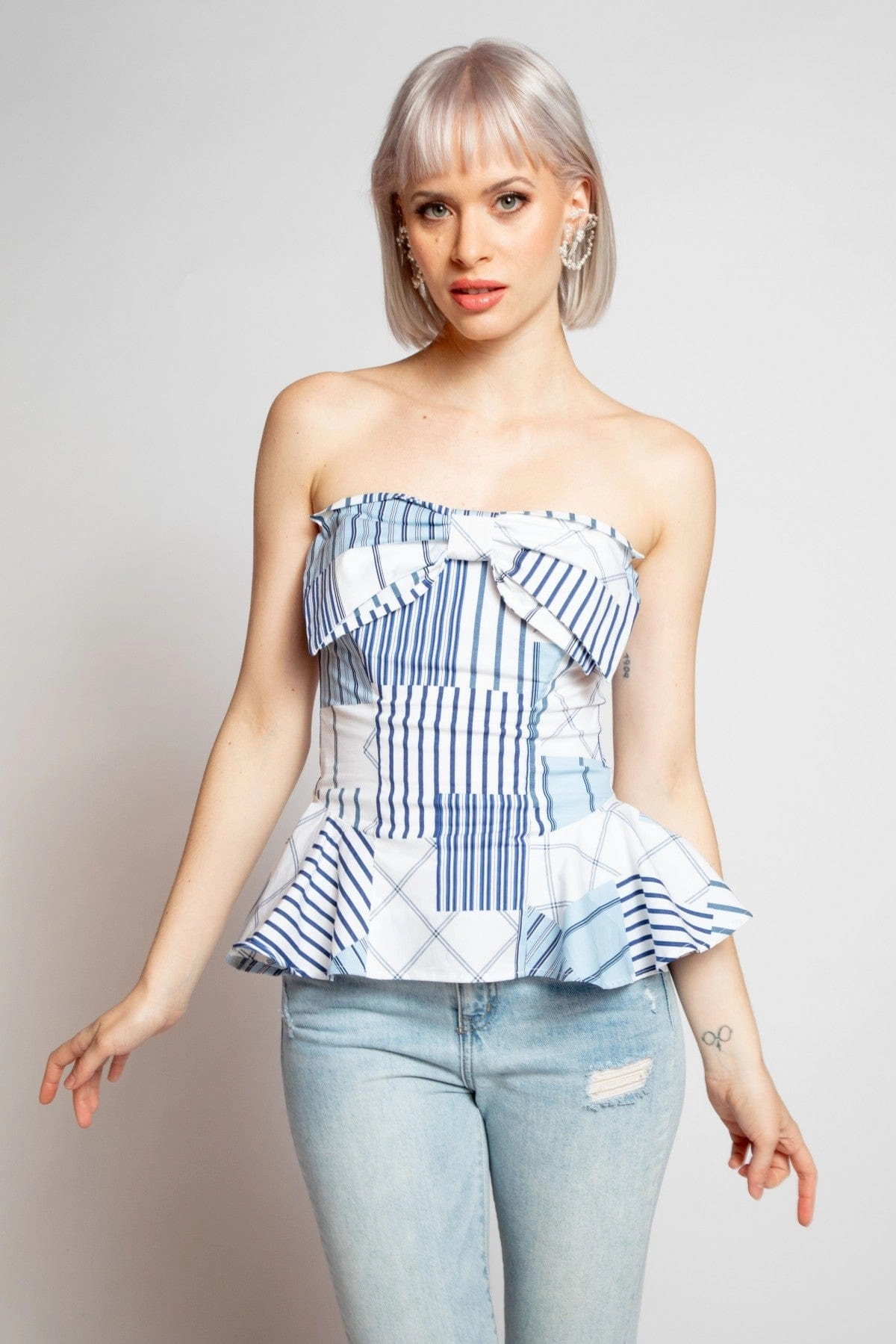 effortless grace Valentina Top - Regatta Stripe