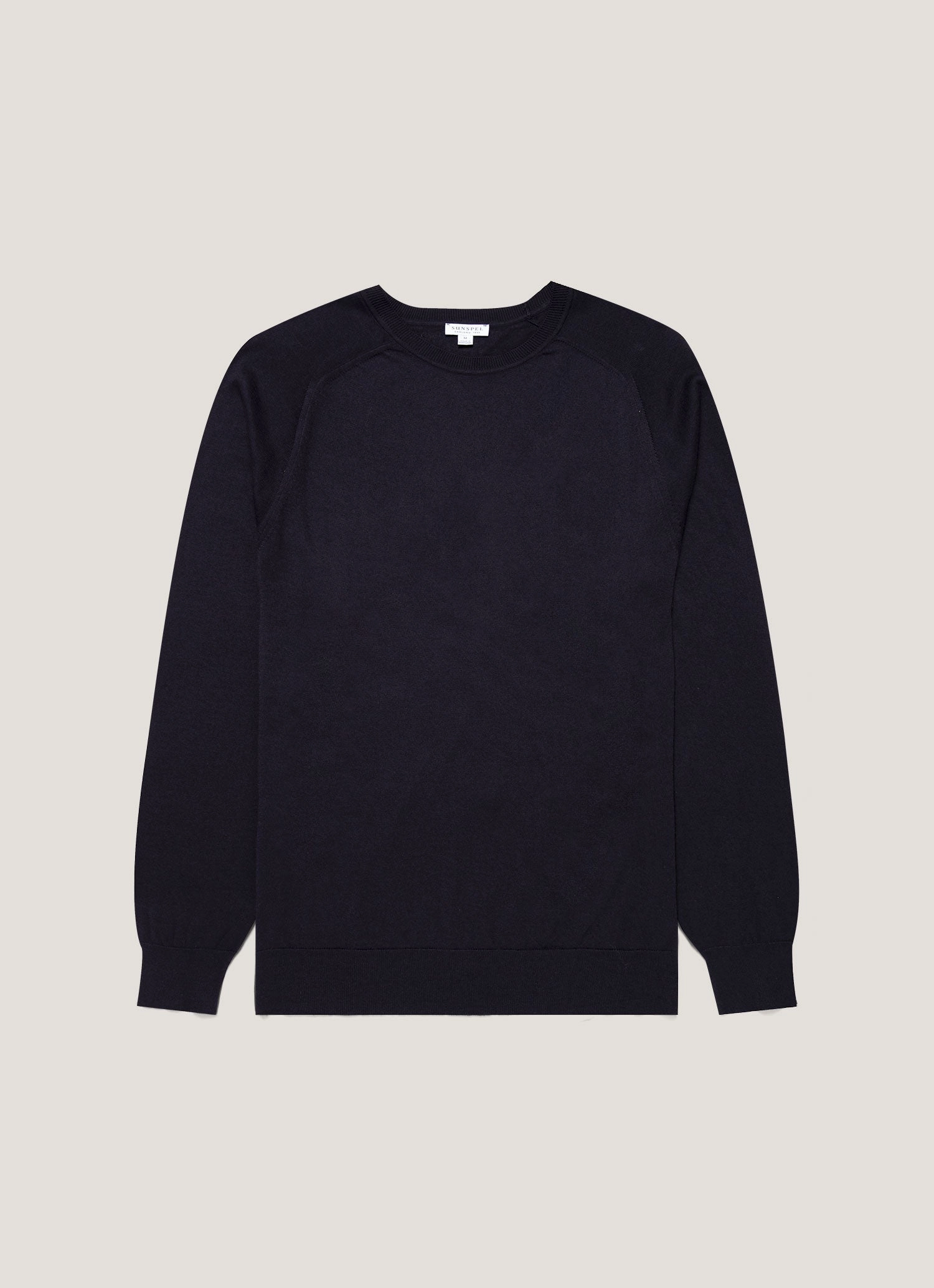 All-season knitwear Men's Sea Island Cashmere Crew Neck Jumper in Midnight Navy
