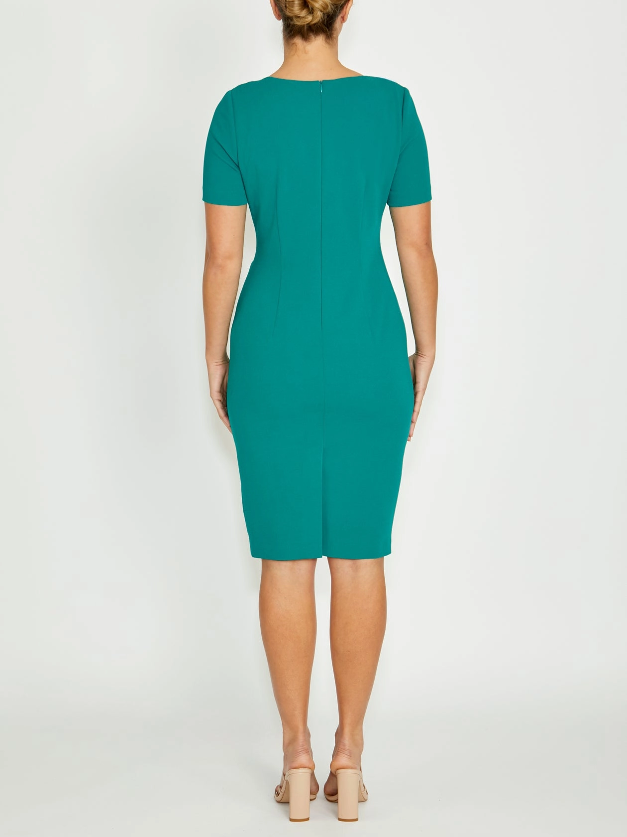 Crochet Knit Sara Cozumel Crepe Dress